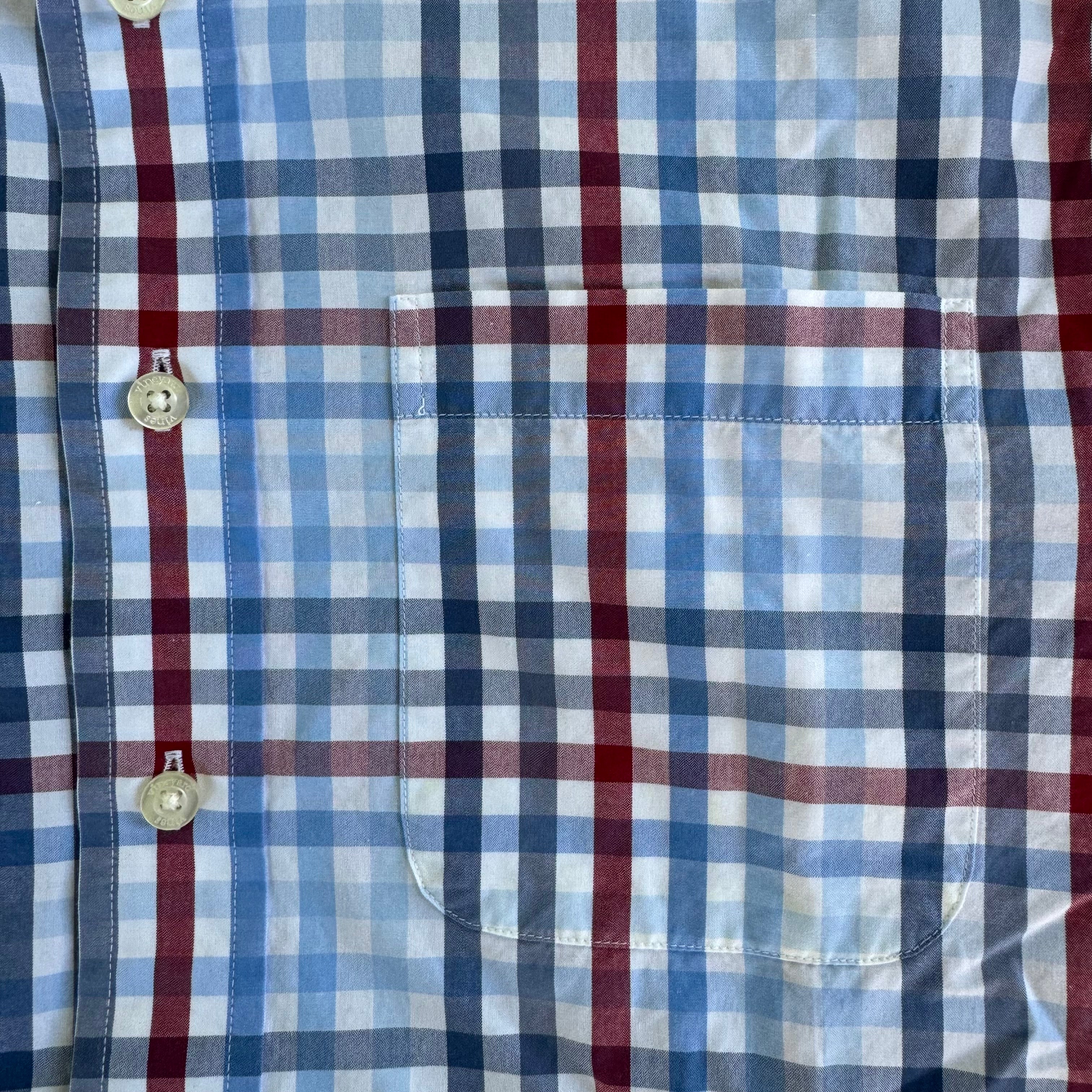 Vineyard Vines Button Down, Red/White/Blue Check Mens Size nS