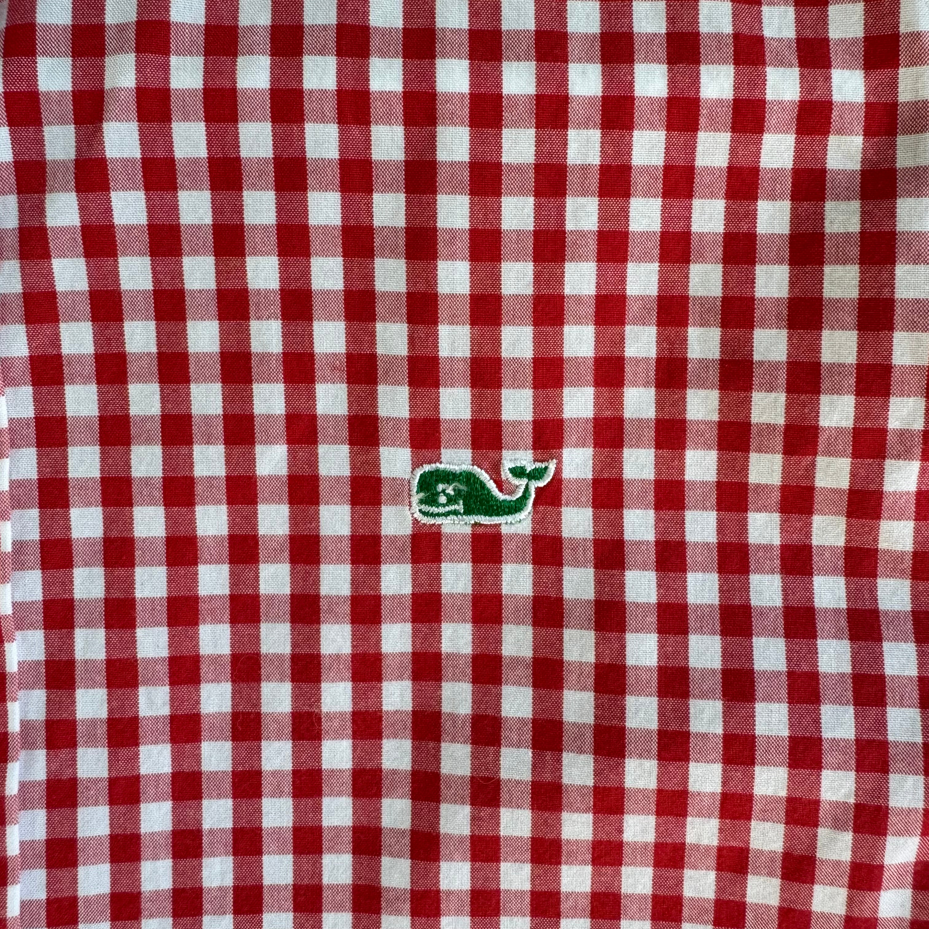 Vineyard Vines Button Down, Red Plaid Boys Size S