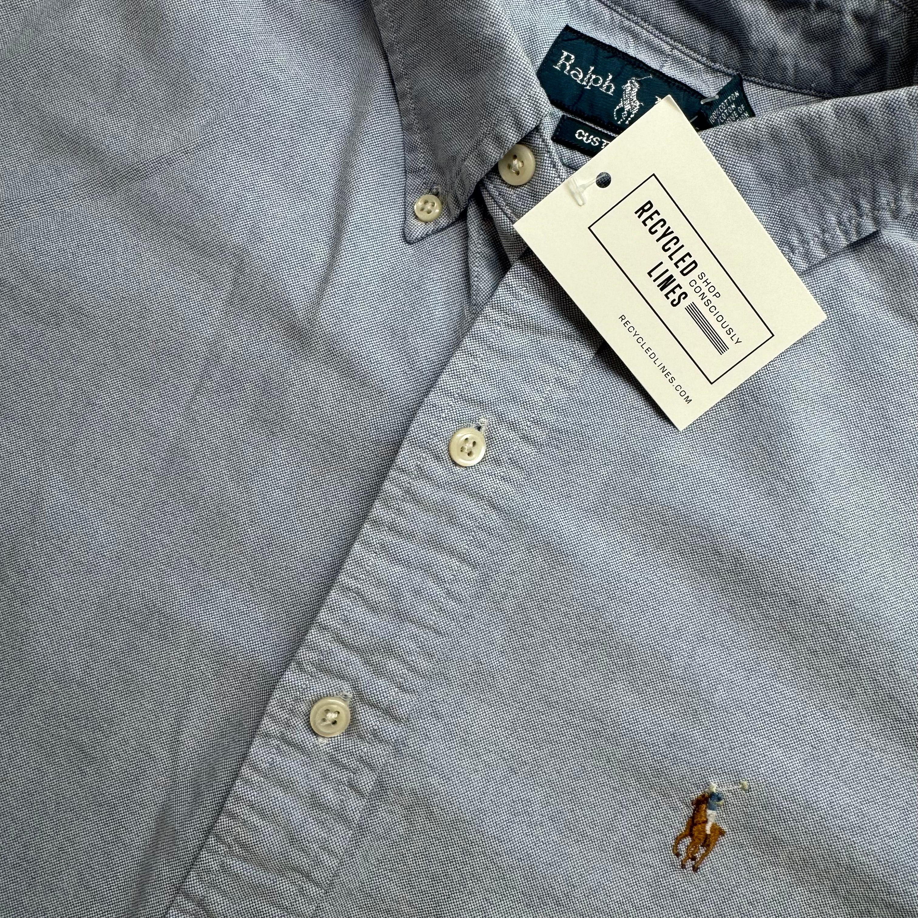 Ralph Lauren Oxford Button Down, Light Blue Mens Size S in excellent condition — Recycled Lines, Fairfield CT | Premium Sustainable Consignment