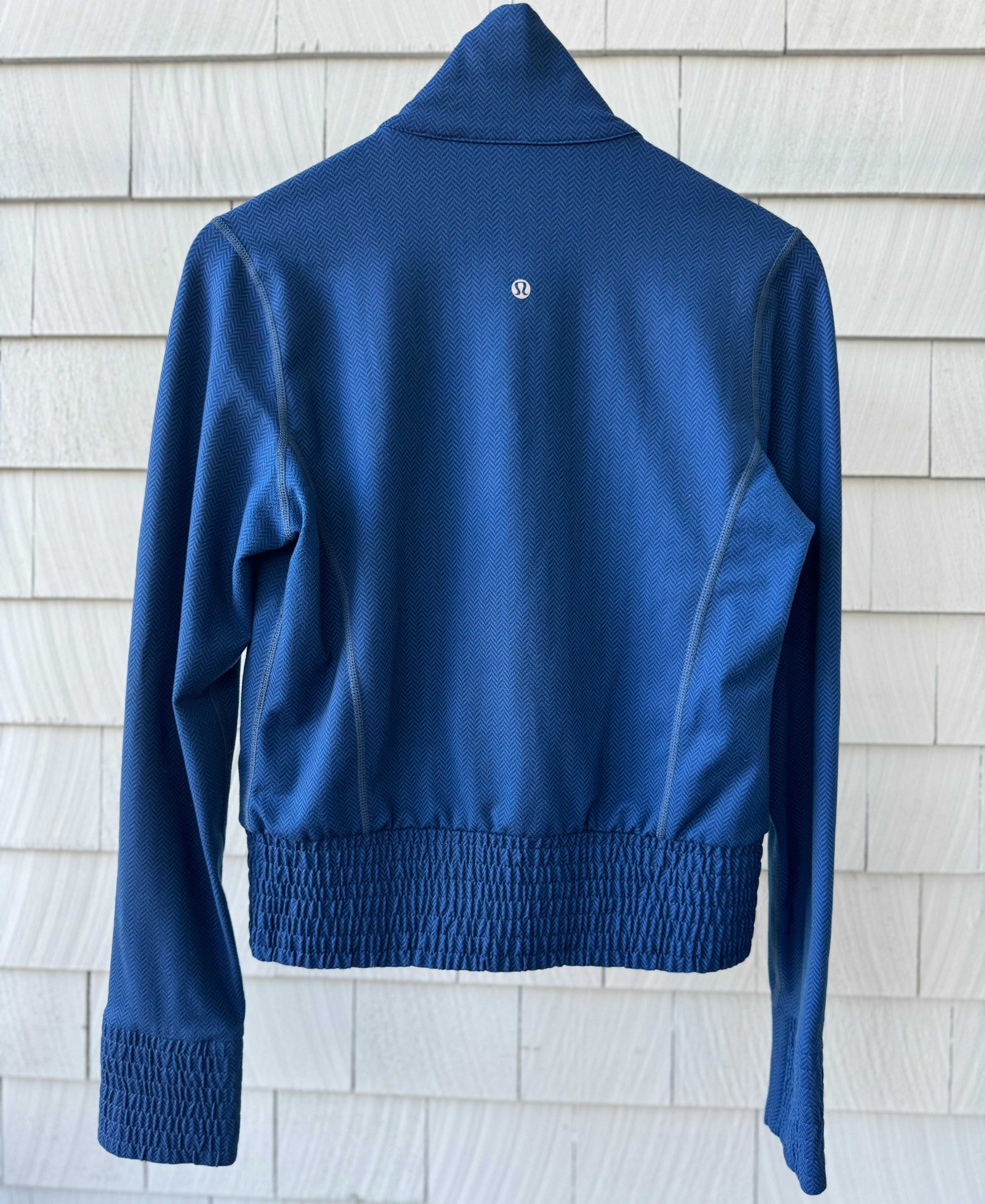 Lululemon Zip Up Sweatshirt, Blue Womens Size 8