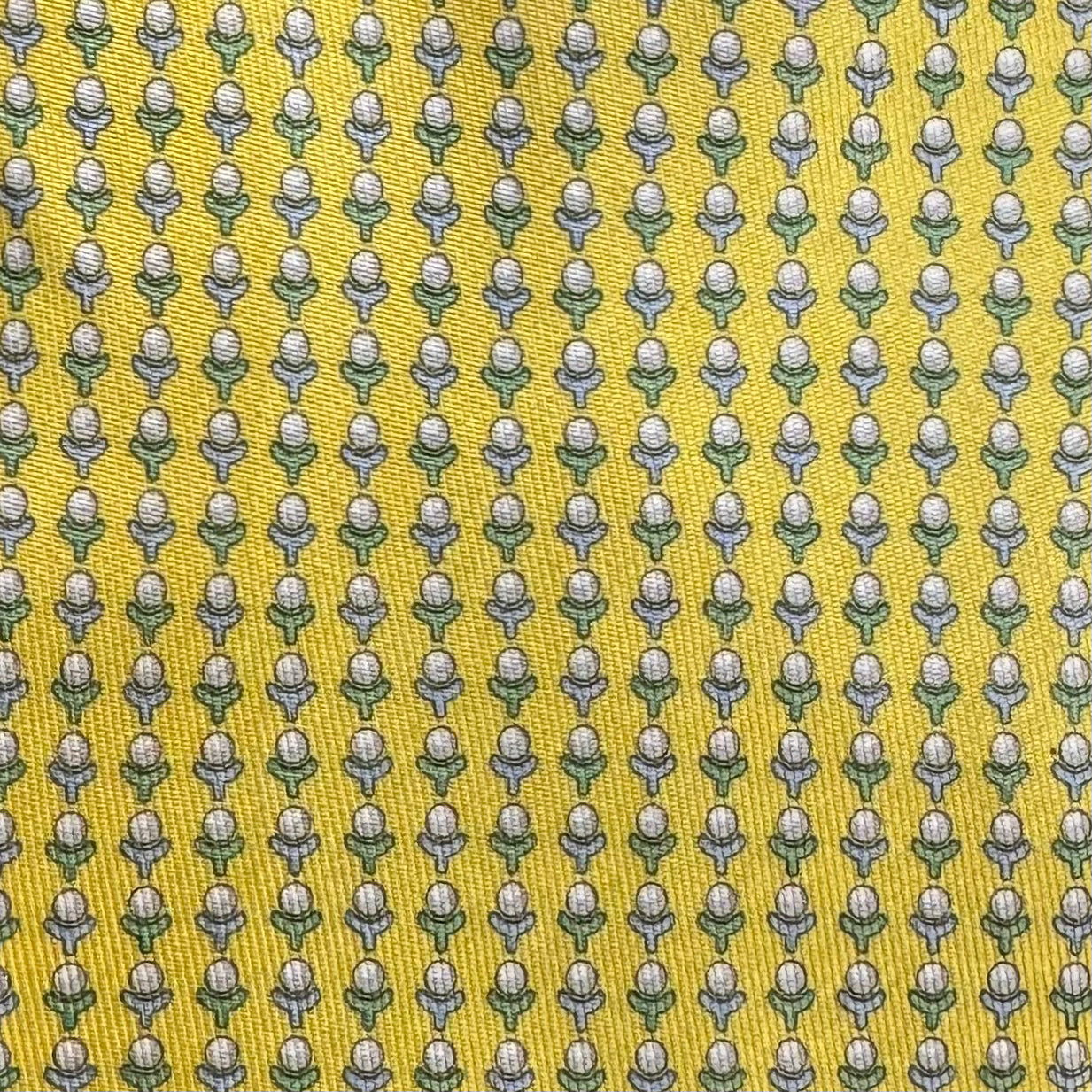 Salvatore Ferragamo Tie, Yellow Mens