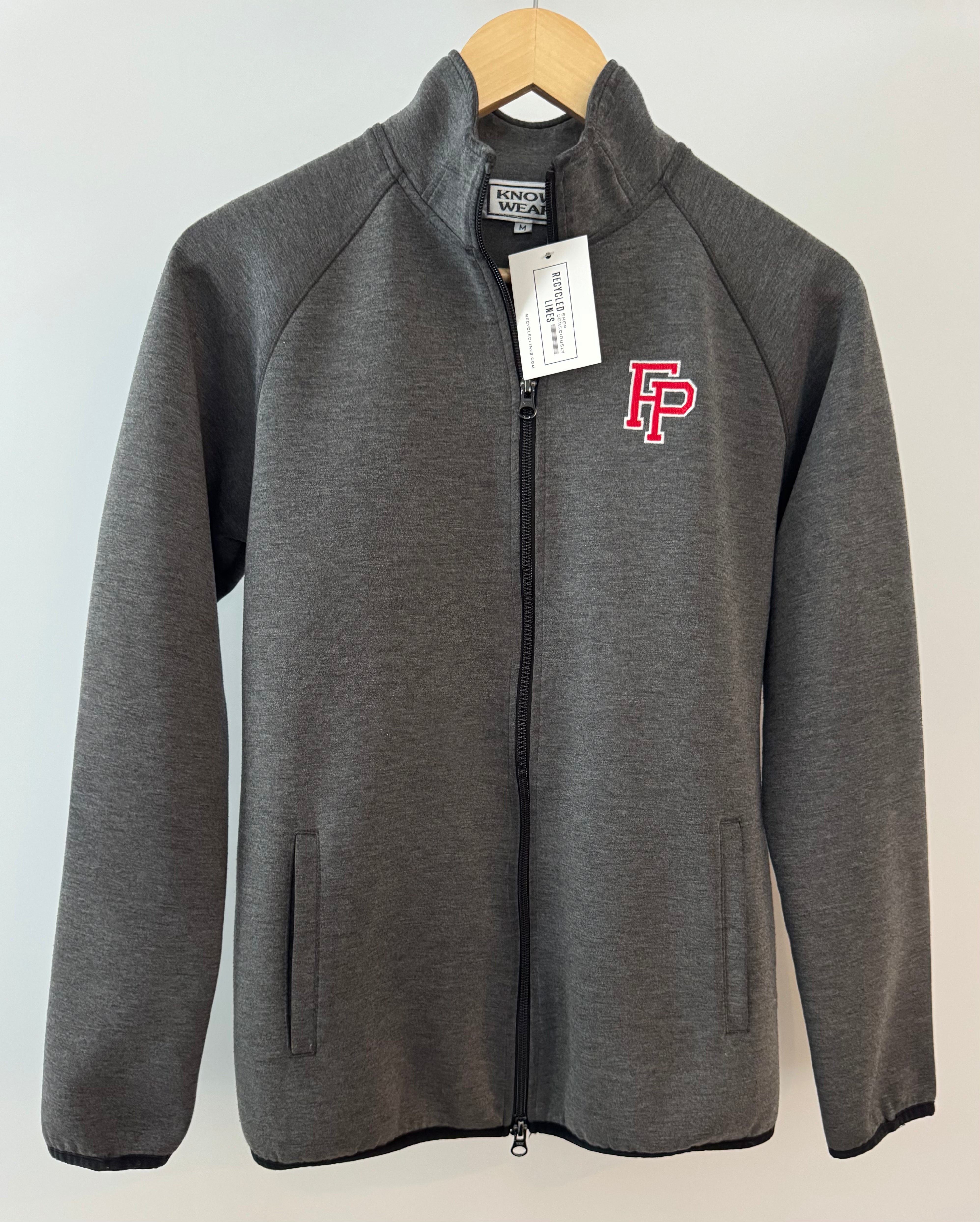 Fairfield Prep Full Zip Sweatshirt, Gray Mens Size M