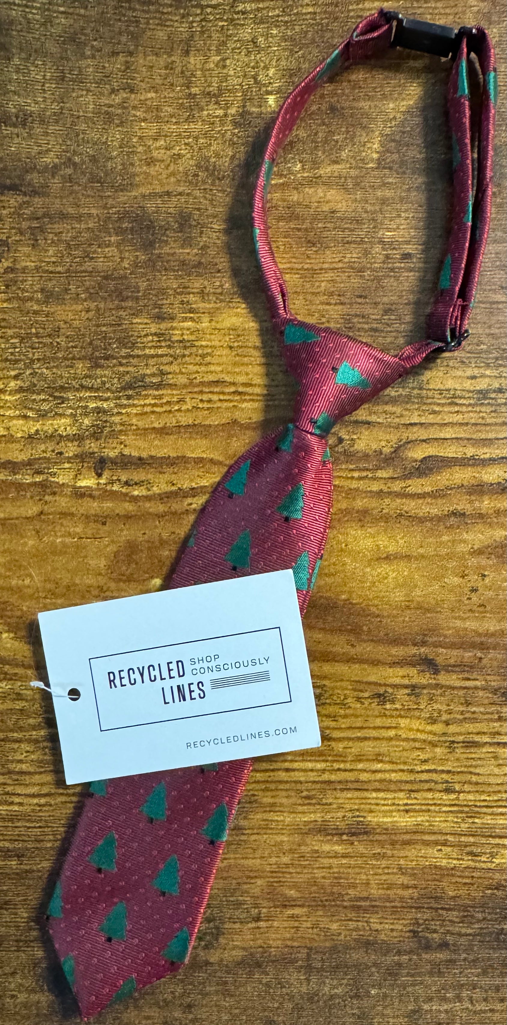 Children's Place Christmas Tree Tie, Red Boys