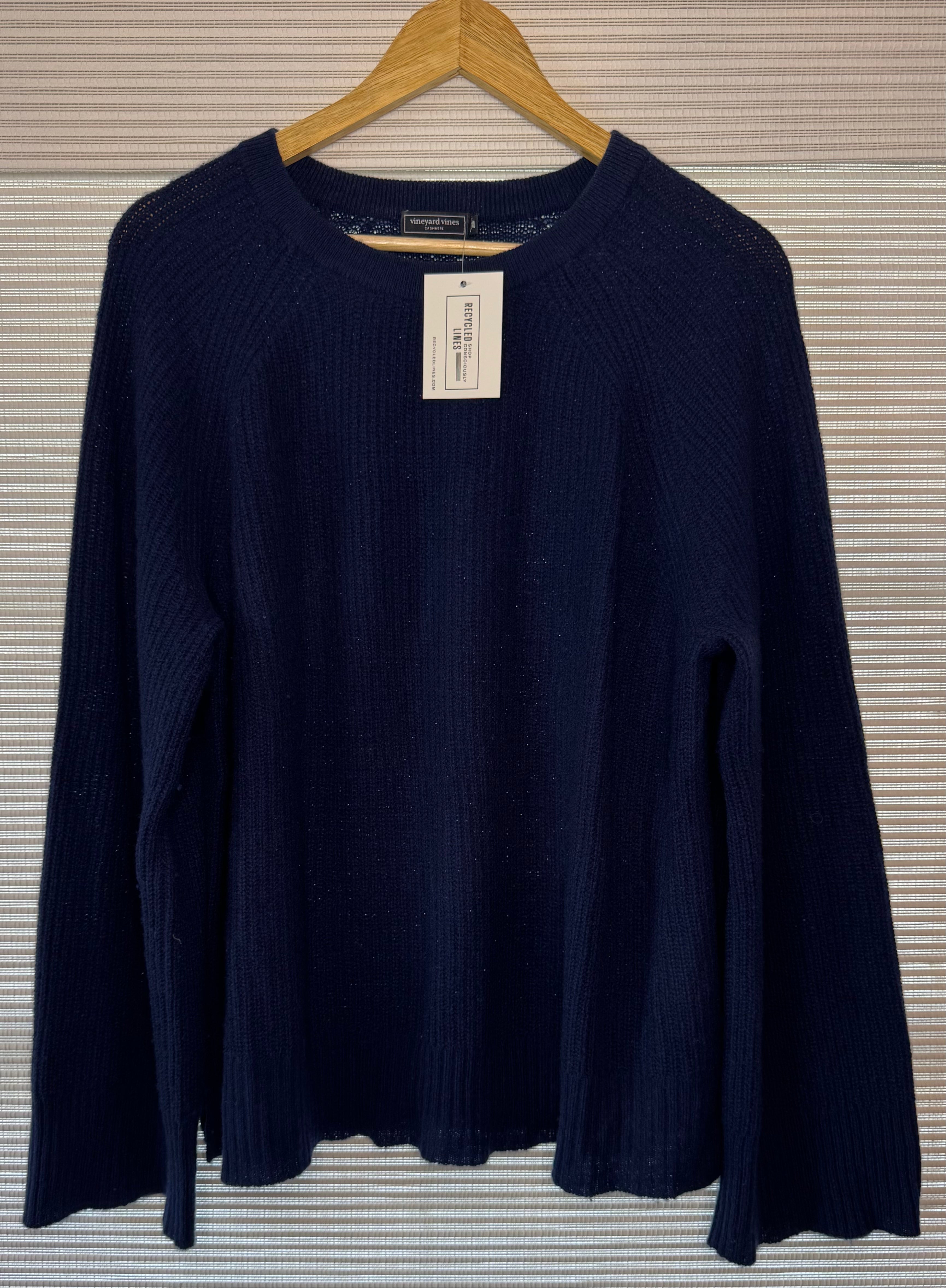 Vineyard Vines 100% Cashmere Sweater, Navy Womens Size XL