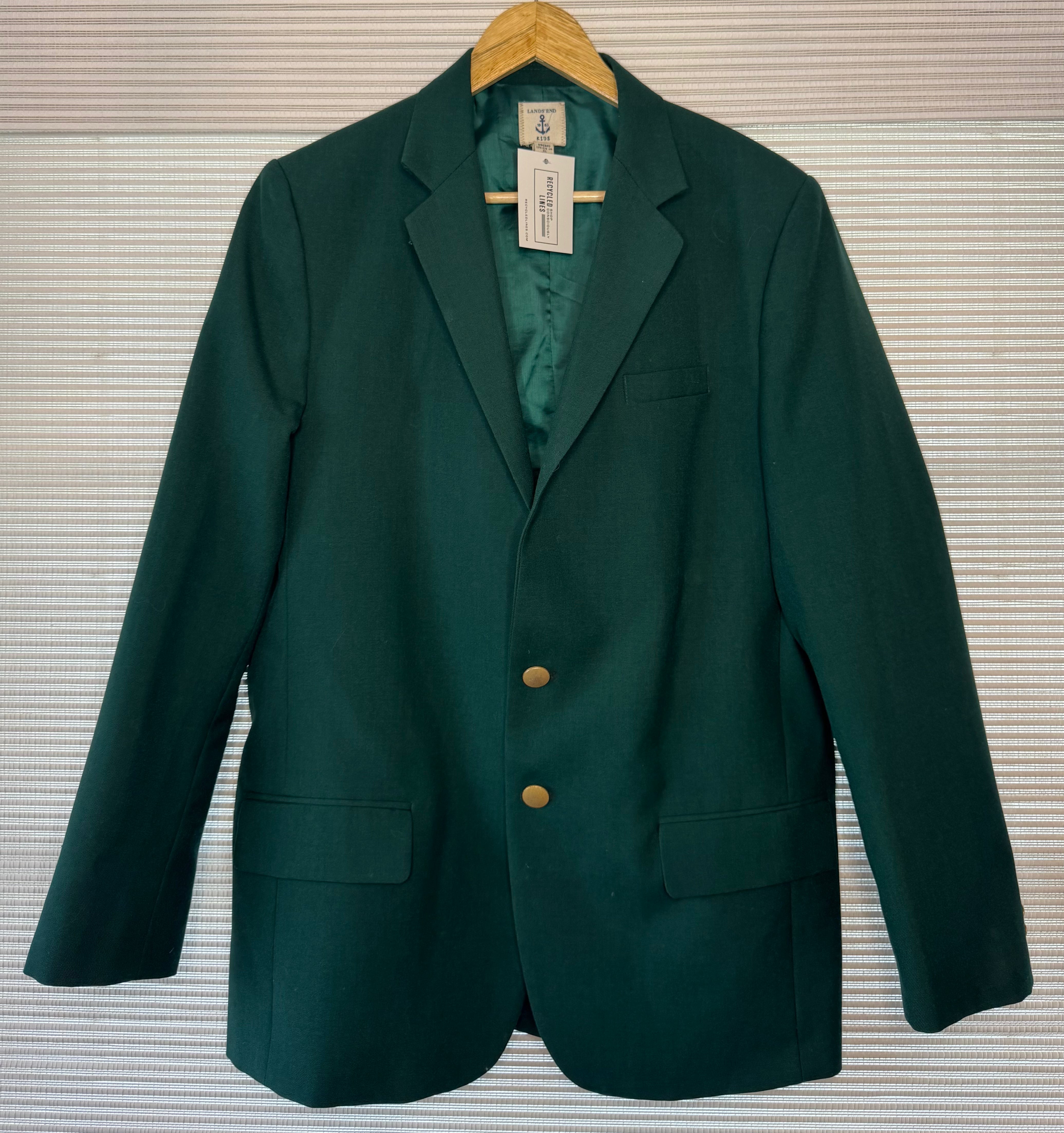 Lands End Blazer, Dark Green Boys Size 20