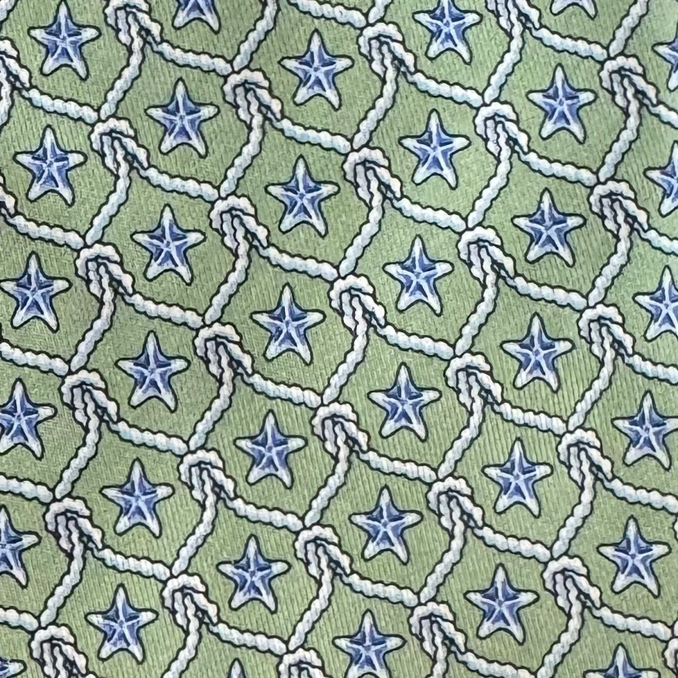 Vineyard Vines Starfish Tie, Green Mens