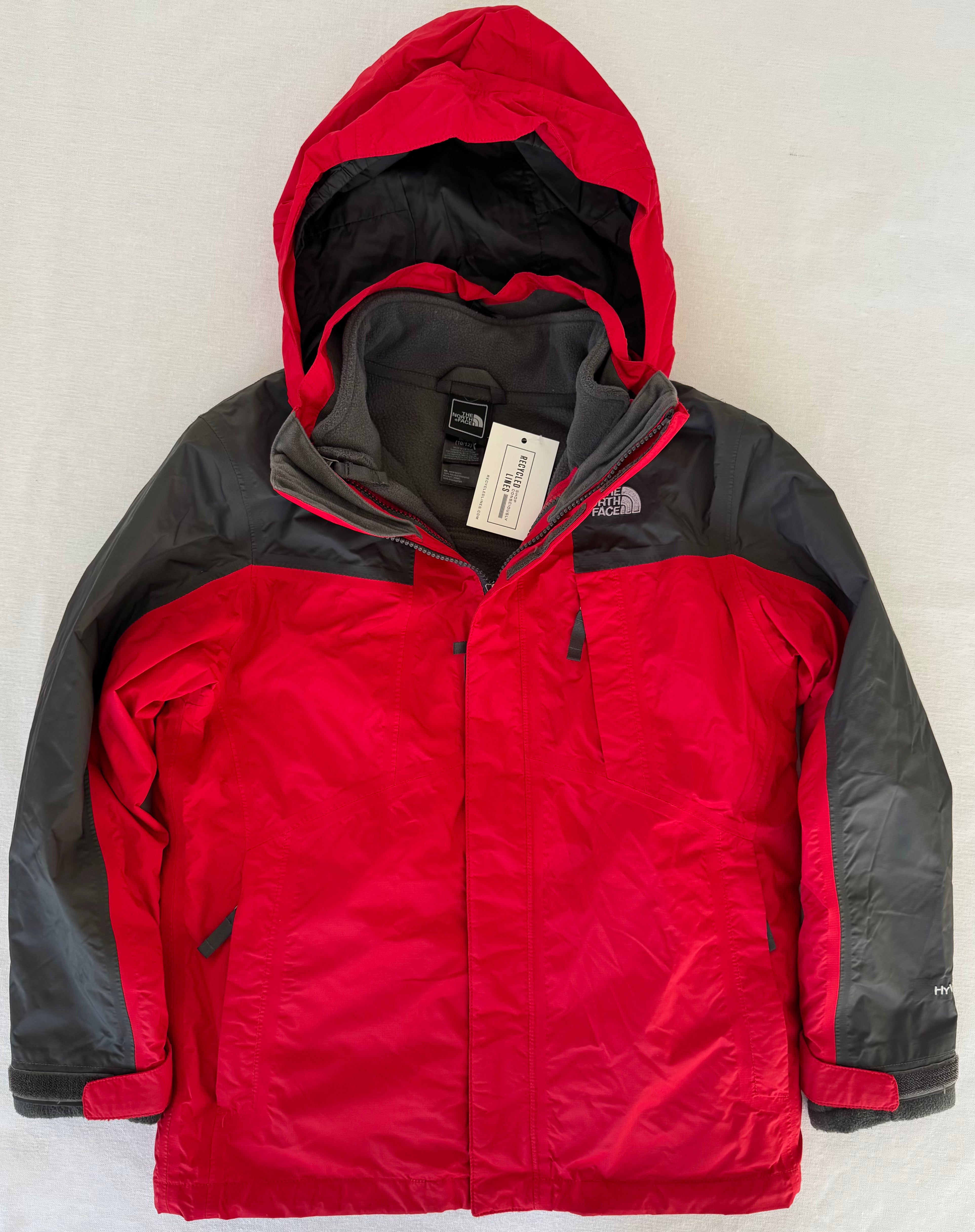 The North Face Ski Jacket with Fleece, Red/Gray Boys Size M (10/12)