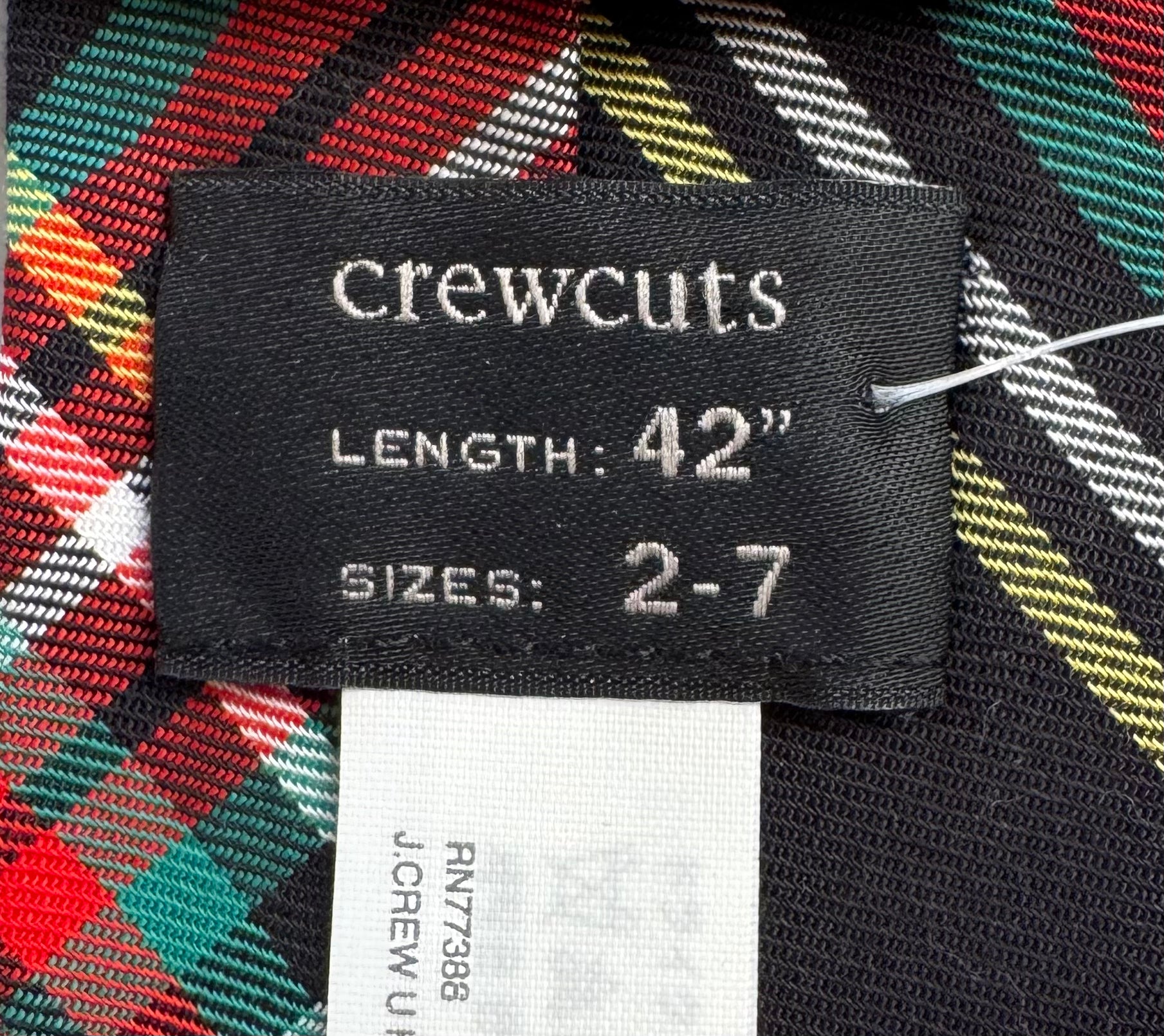 Crewcuts Tie, Plaid Boys  OS