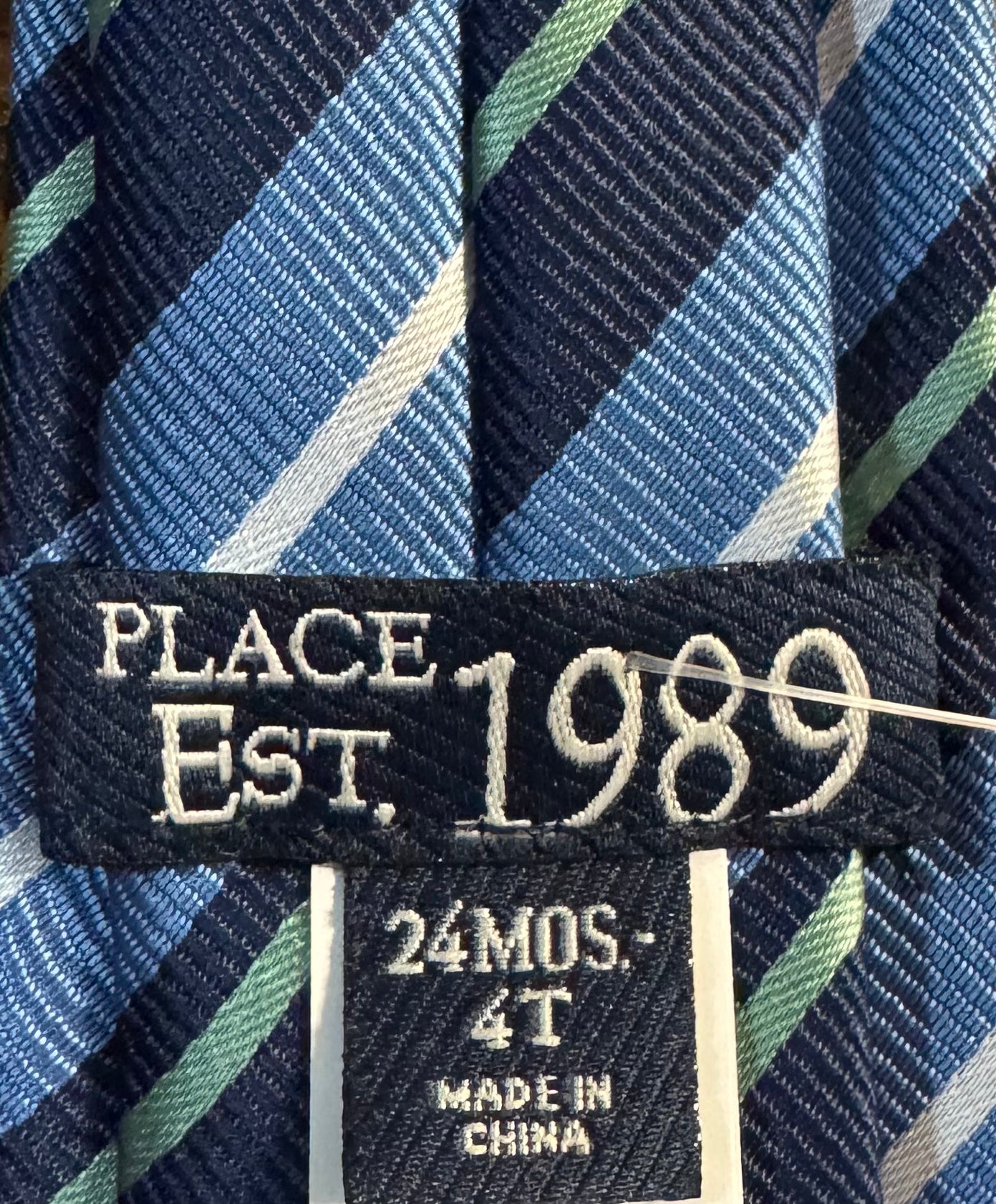 Children's Place Tie, Blue Stripe Boys
