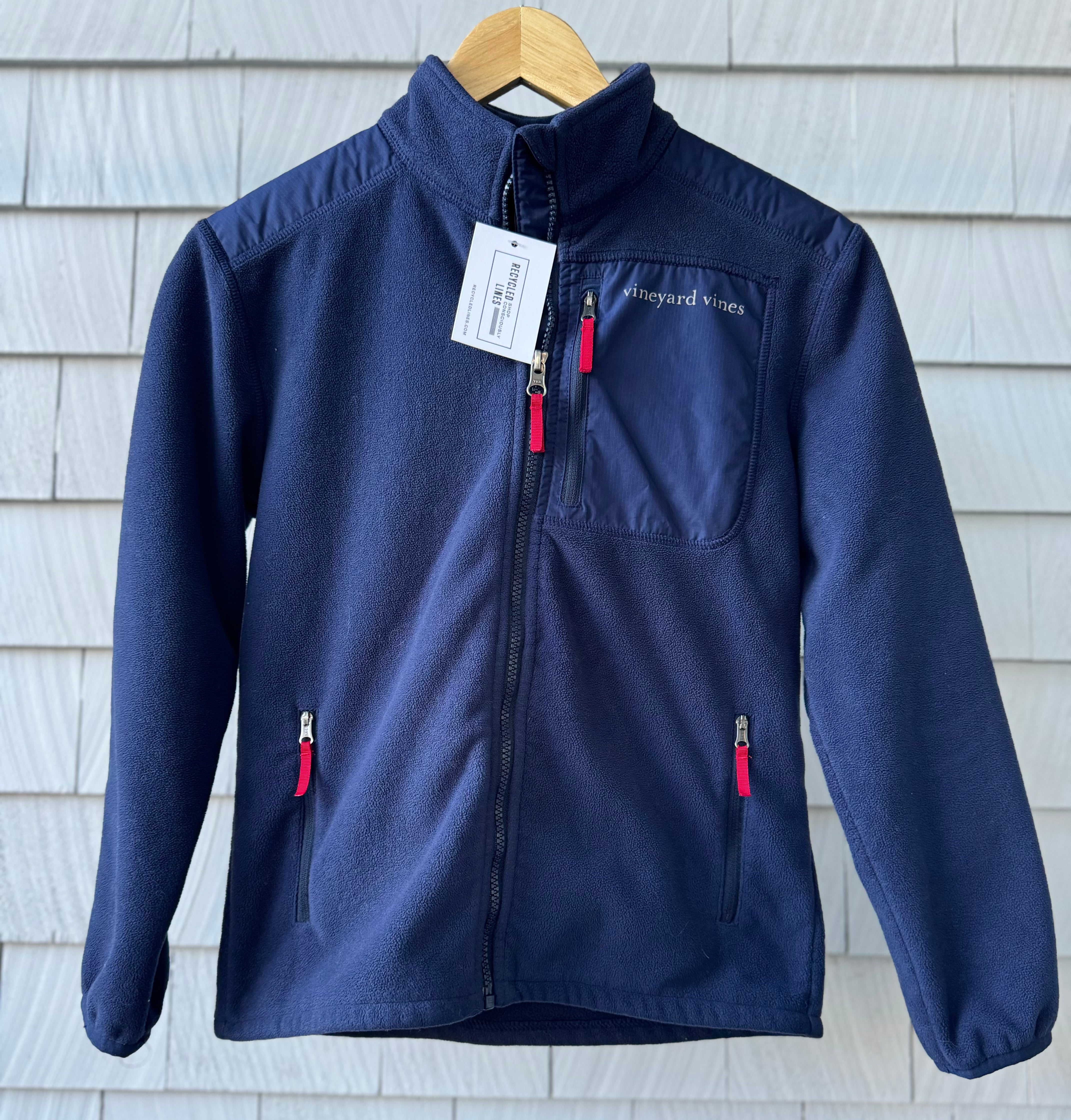 Vineyard Vines Fleece Jacket, Navy Boys M (12/14)