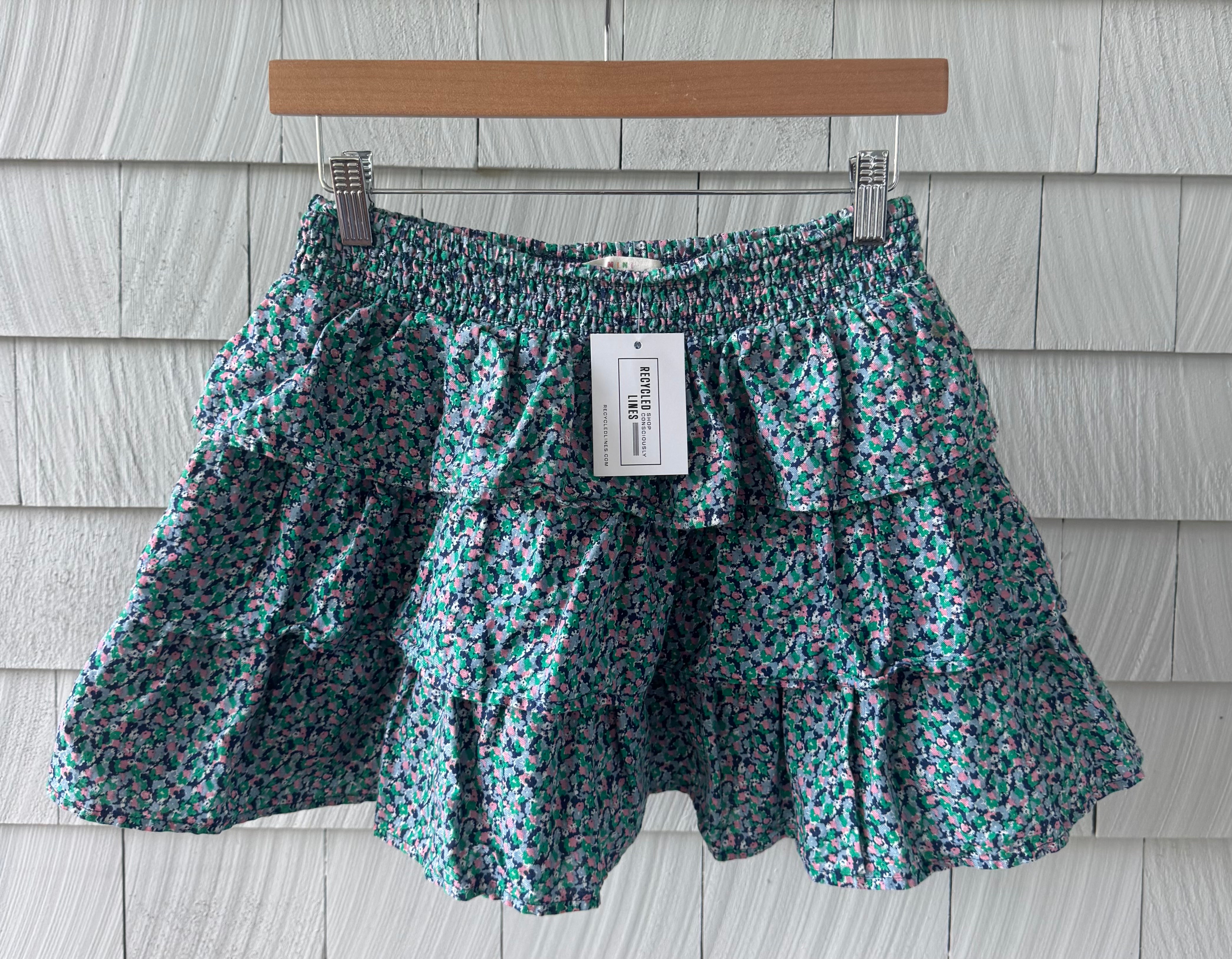 Mini Boden Skirt, Green/Pink/Blue Girls Size 13/14