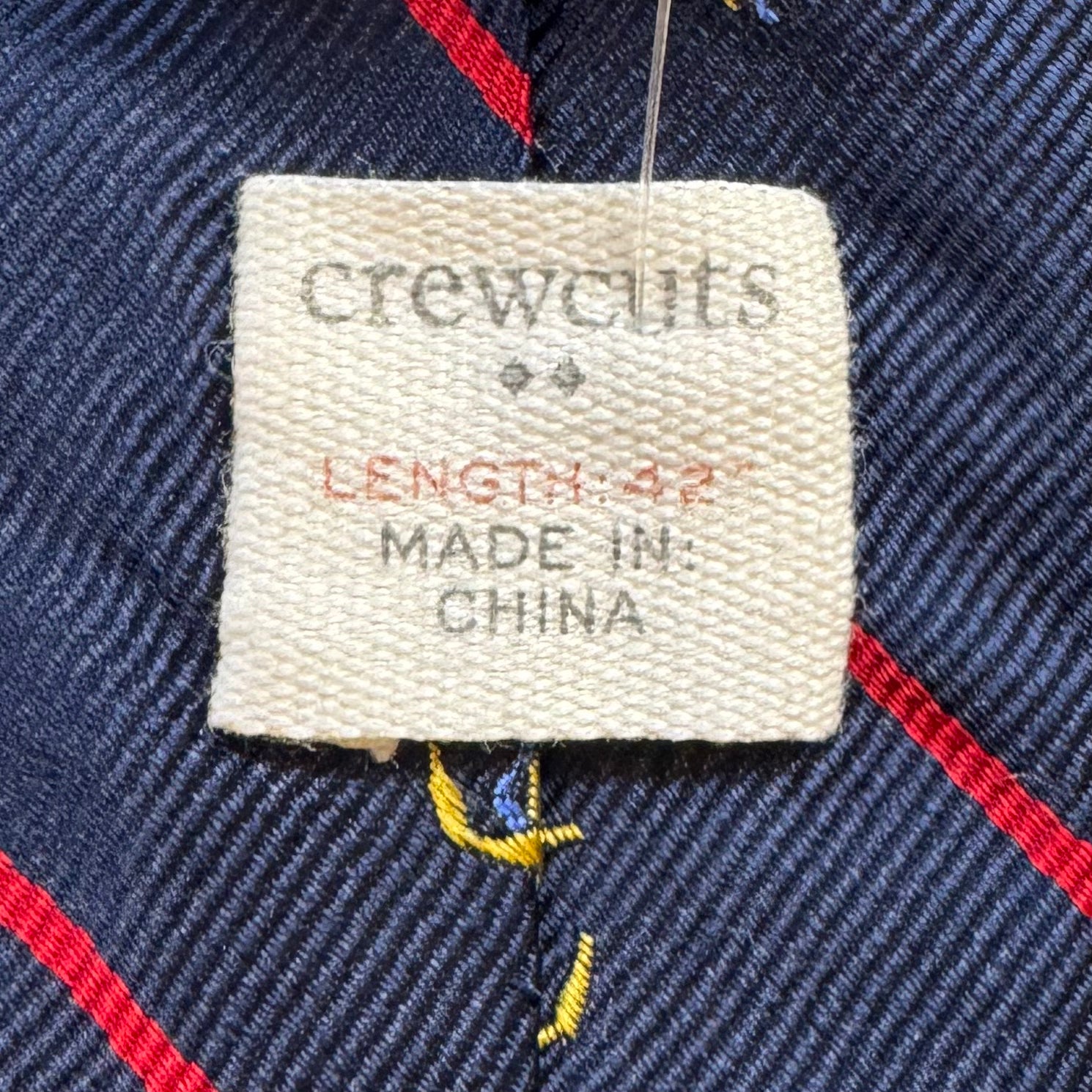 Crewcuts Anchor Tie, Navy Boys Size 42