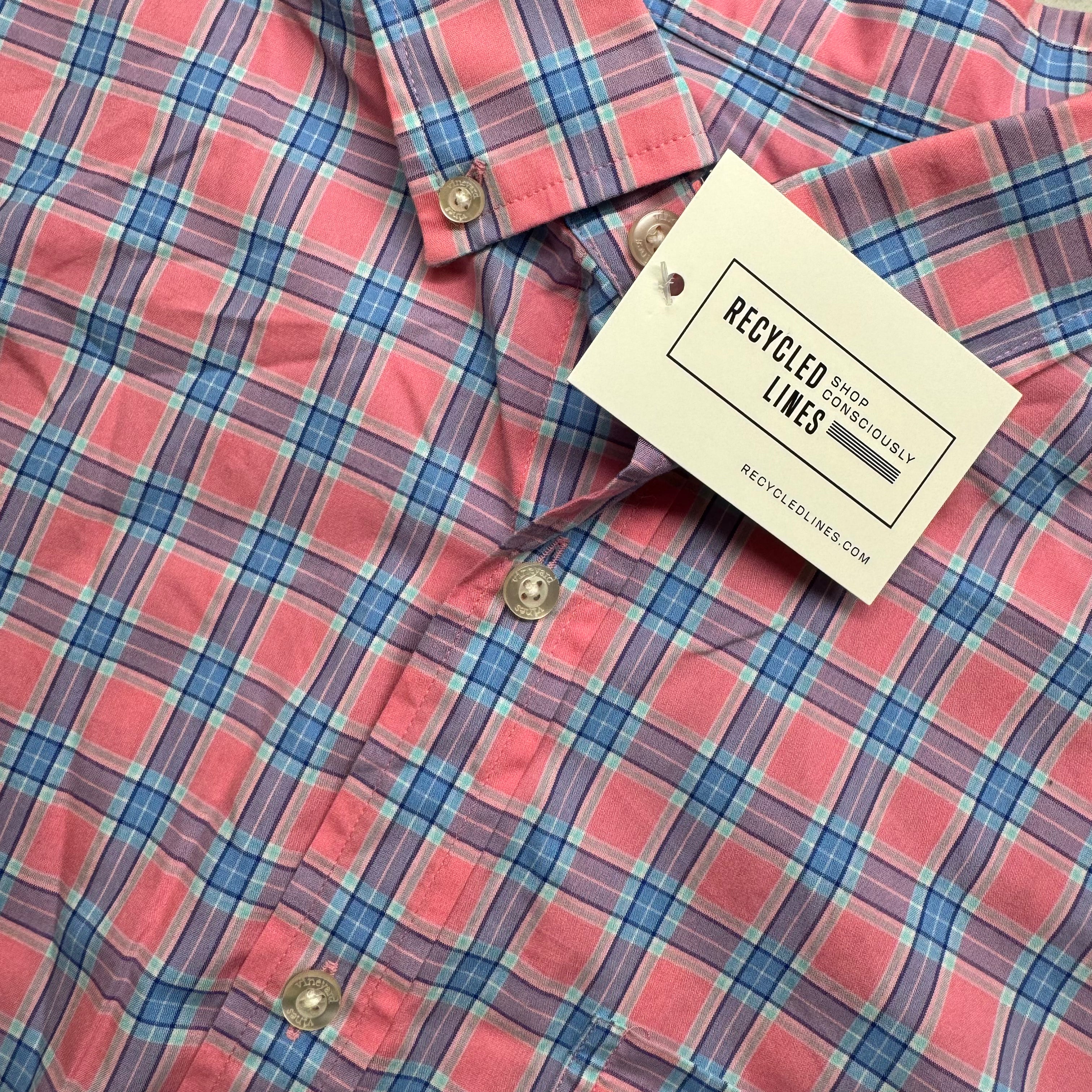 Vineyard Vines Button Down, Pink/Blue Mens Size S in excellent condition — Recycled Lines, Fairfield CT | Premium Sustainable Consignment