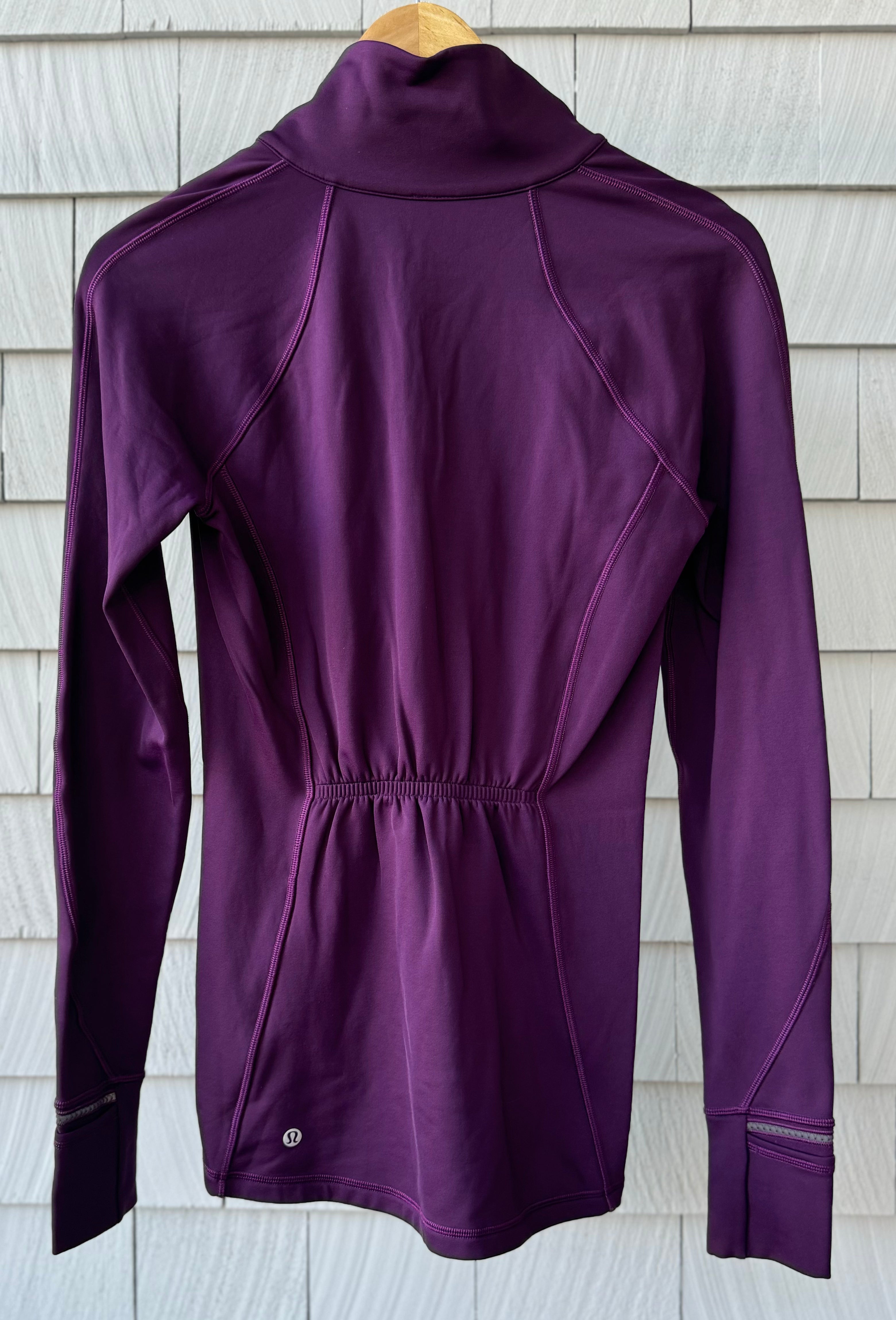 Lululemon 1/4 Zip Sweatshirt, Plum Womens Size 6