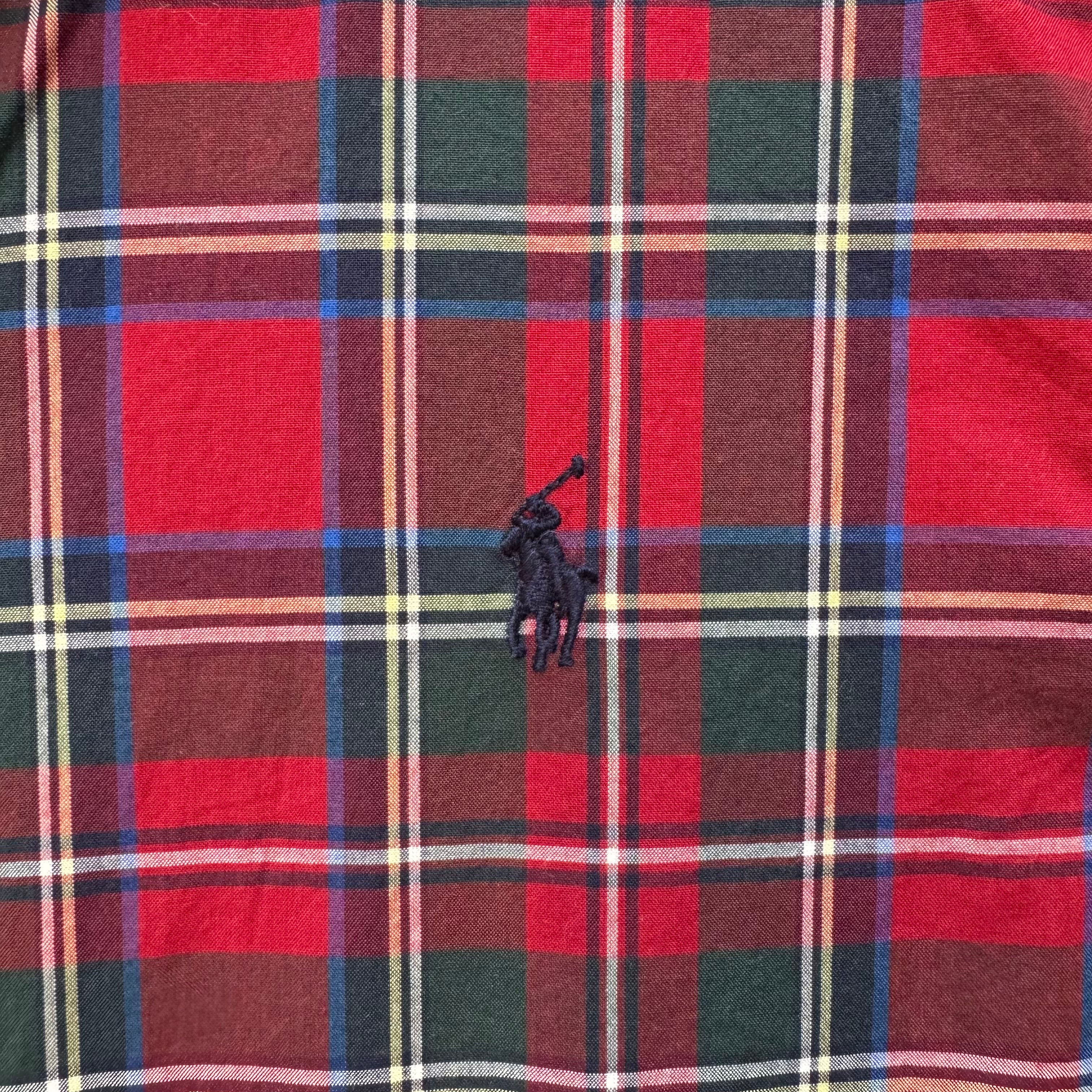 Ralph Lauren Button Down, Red Plaid Boys Size S (8)