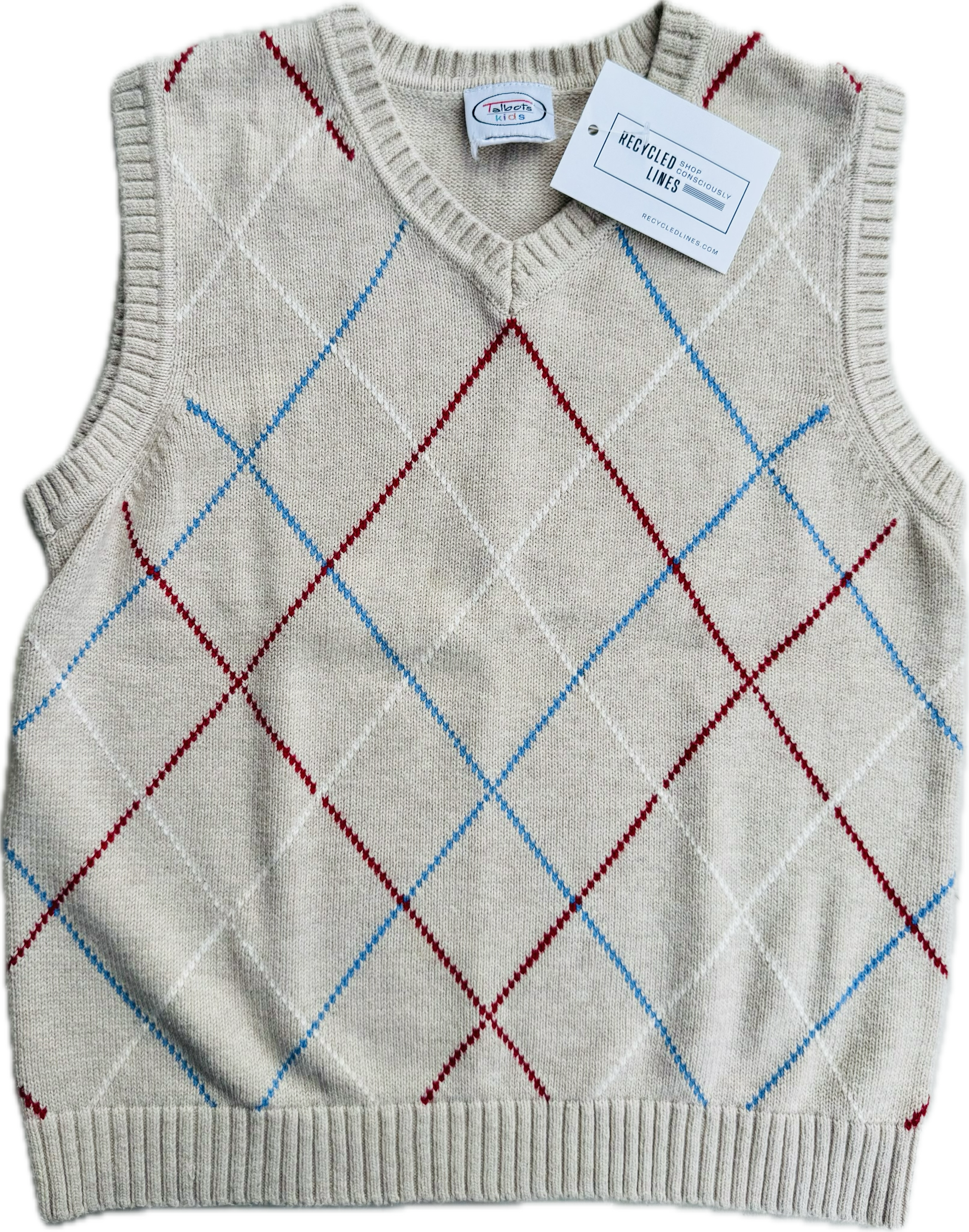 Talbots Kids Vest, Oatmeal Boys Size 6