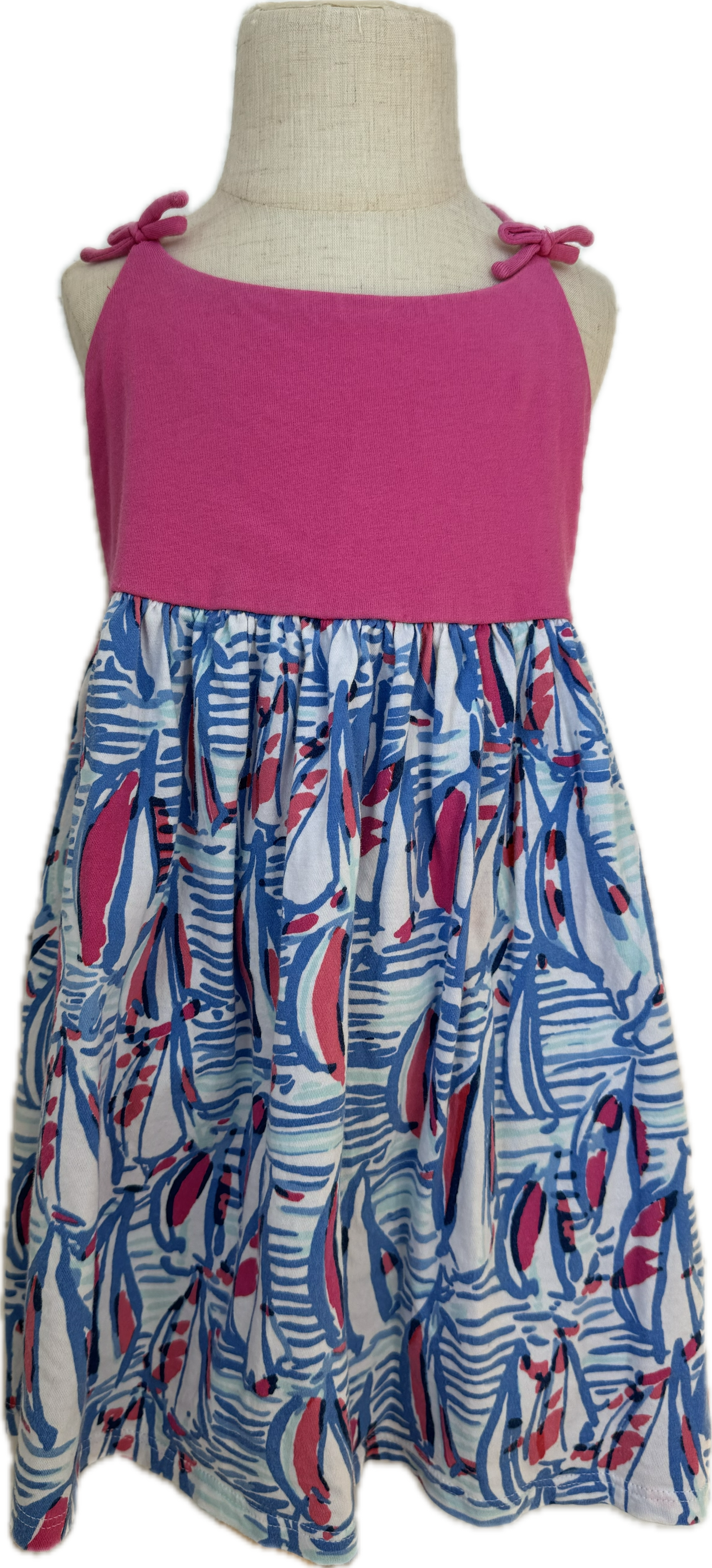Lilly Pulitzer Cotton Dress, Pink/Blue Girls Size S (4/5)