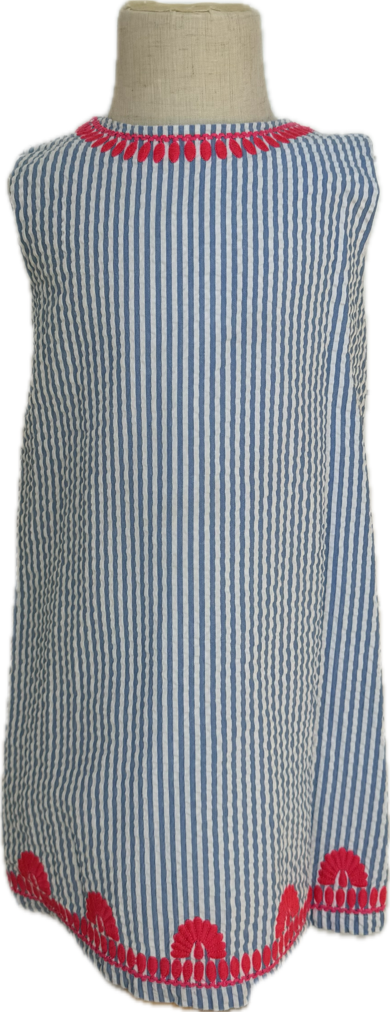Vineyard Vines Seersucker Dress, Blue Girls Size 4