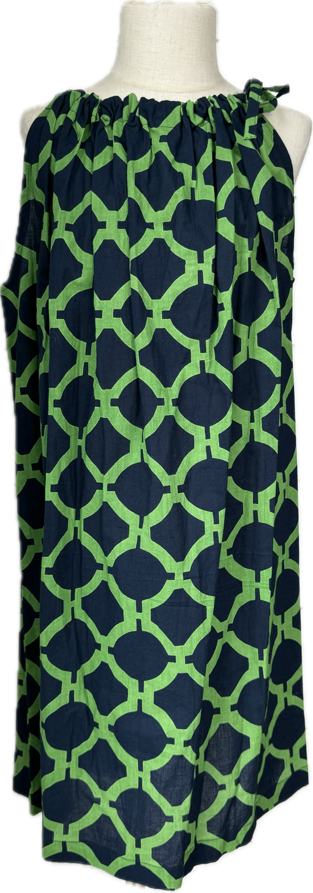 Lexi York NWT Handkerchief Dress, Navy/Green Girls Size M/L