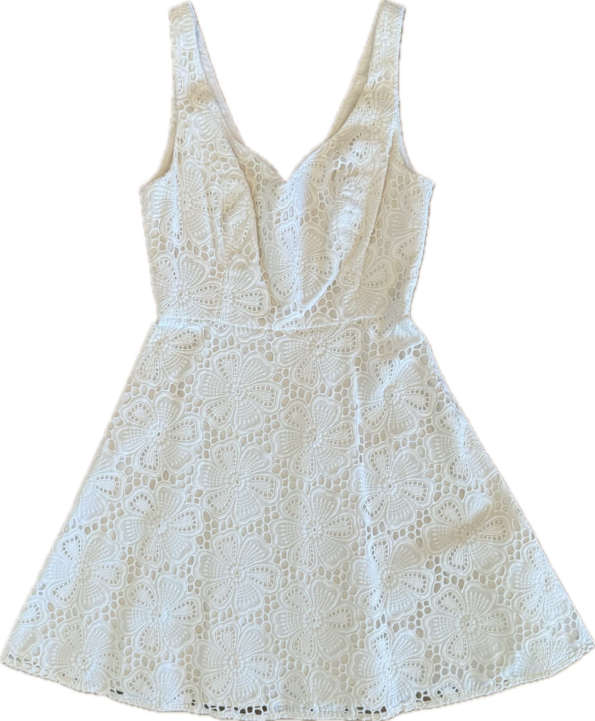 Lilly Pulitzer Eyelet Dress, White Womens Size 00