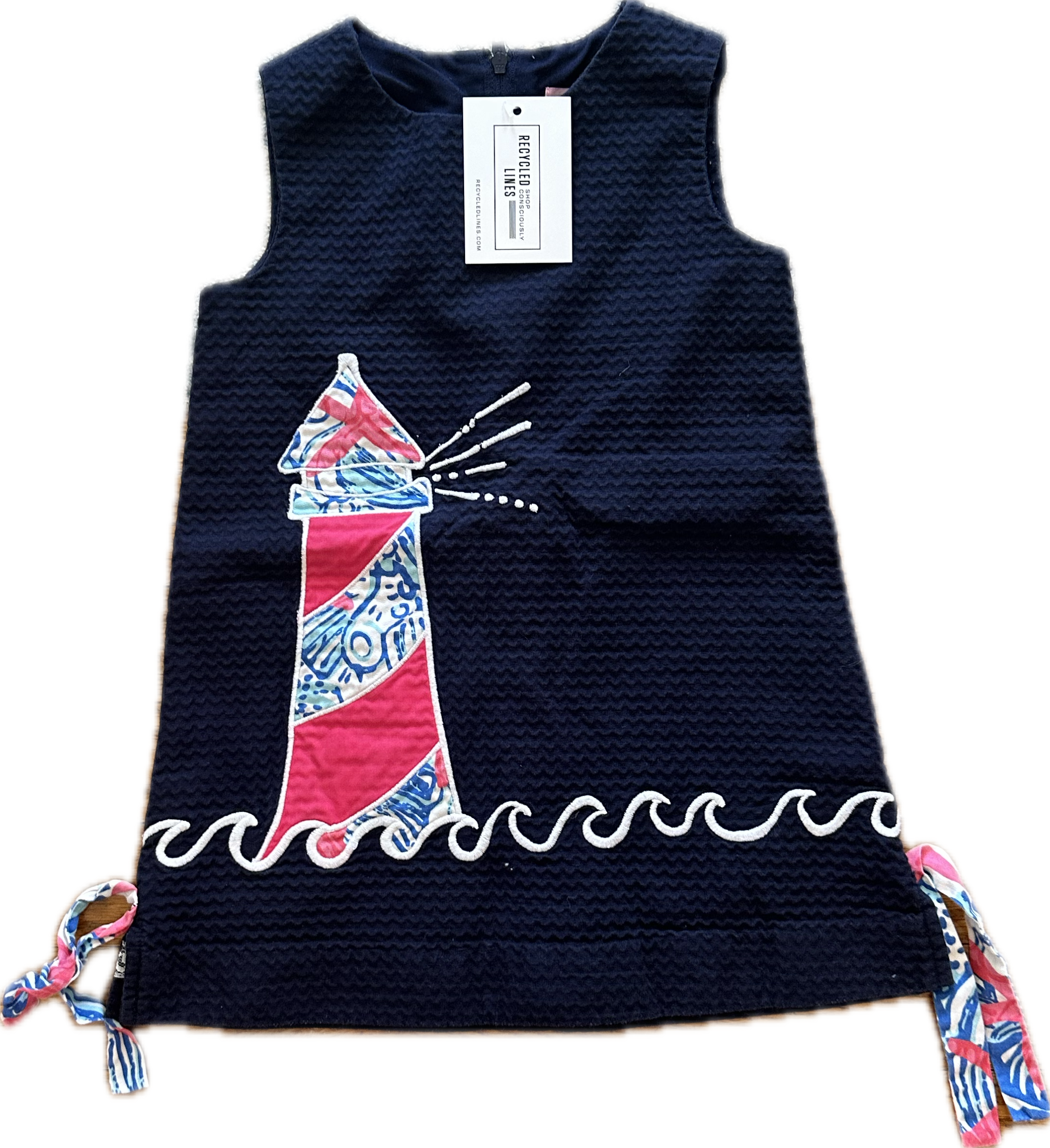 Lilly Pulitzer Lighthouse Dress, Navy Girls Size 3