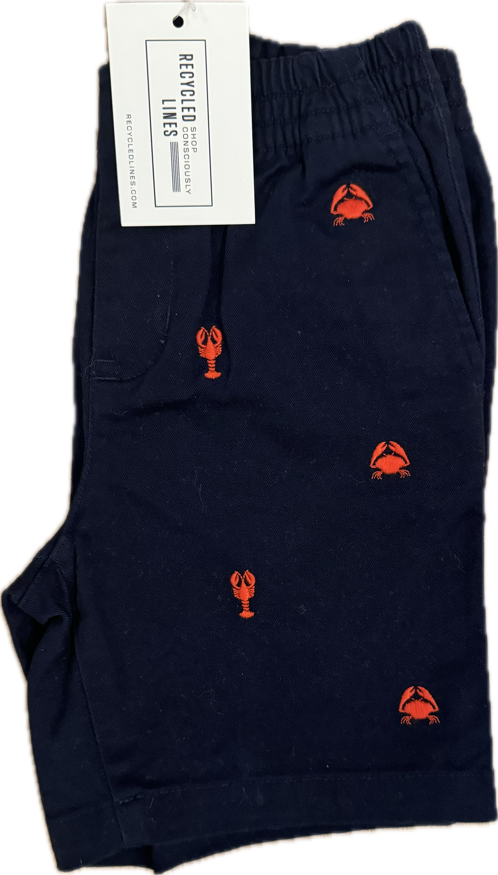 Janie & Jack Lobster Shorts, Navy Boys Size 5