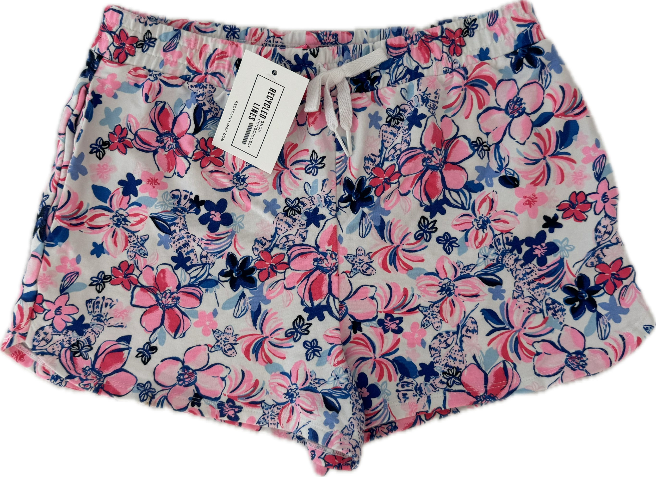 Lilly Pulitzer Floral Shorts, Pink/Blue Girls Size XL (12/14)