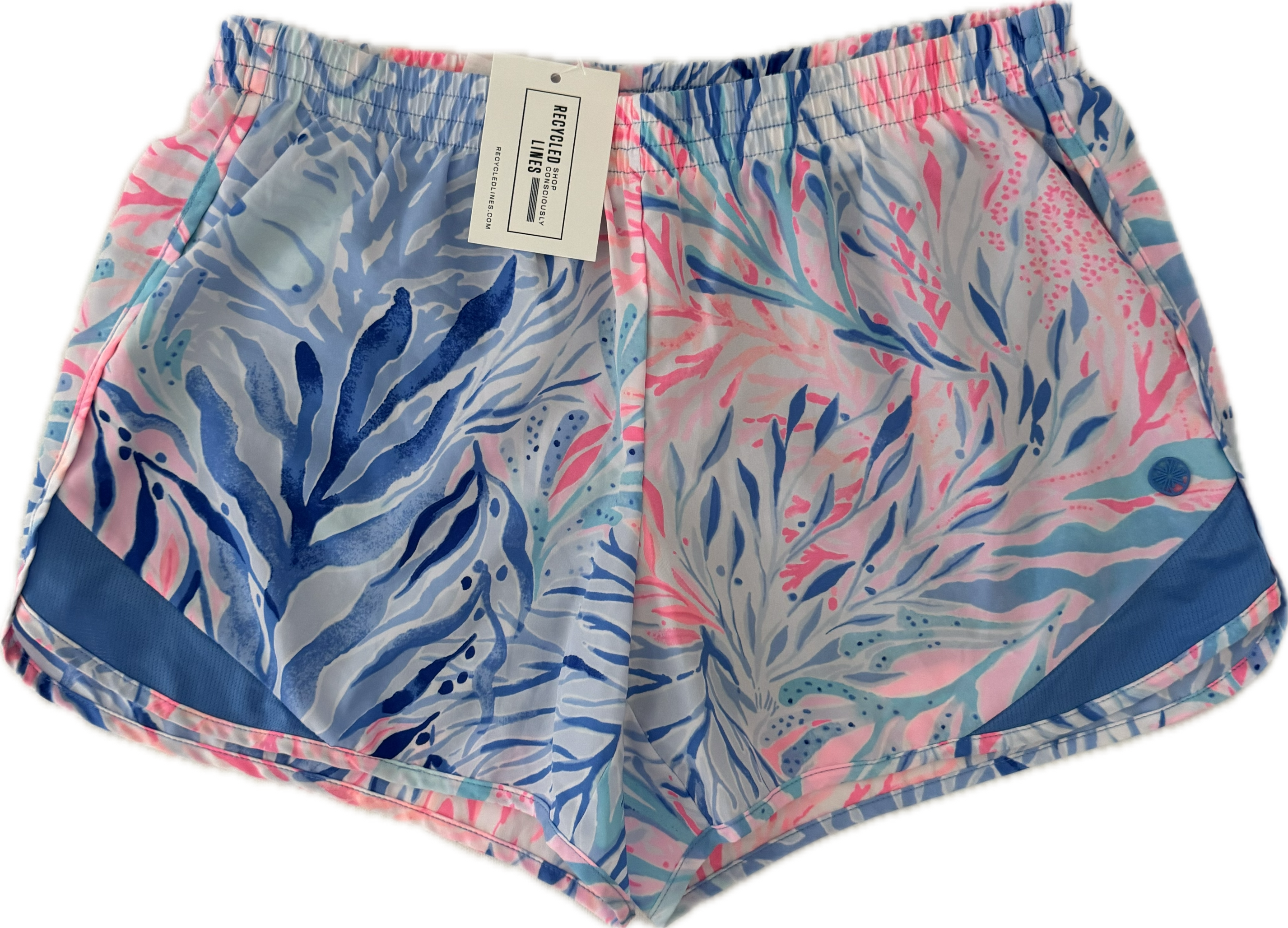 Lilly Pulitzer Luxletic Shorts, Pink/Blue Womens Size S