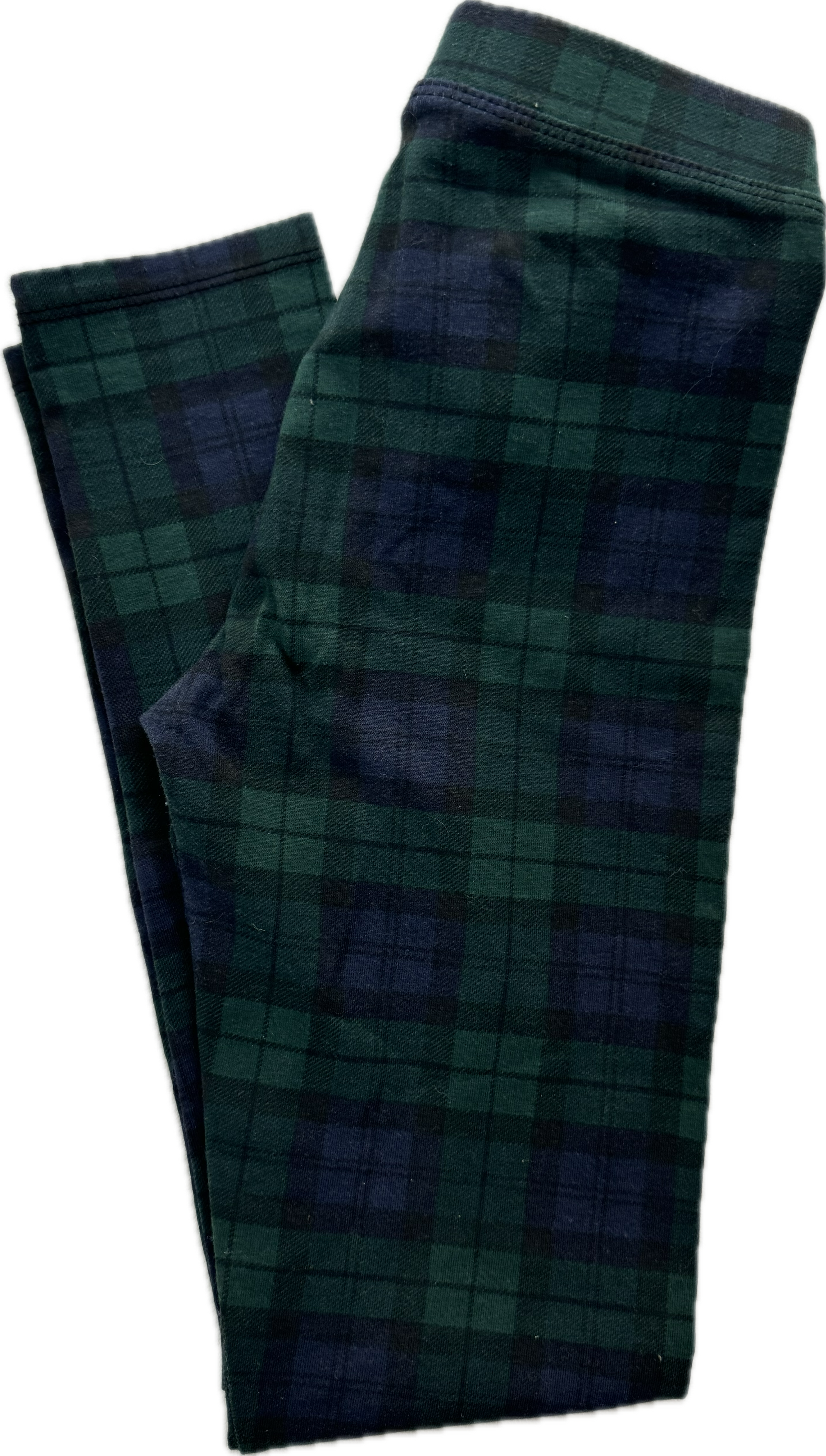 Crewcuts Plaid Leggings, Navy/Green Girls Size 10