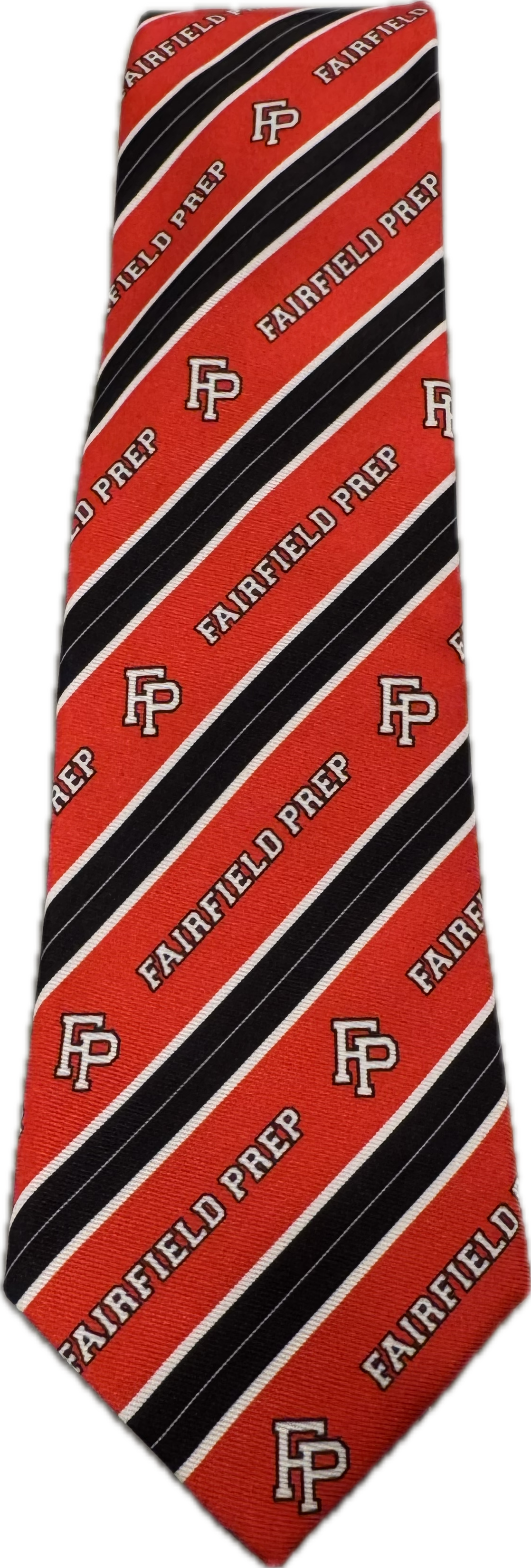 Fairfield Prep Striped Tie, Red/Black Mens