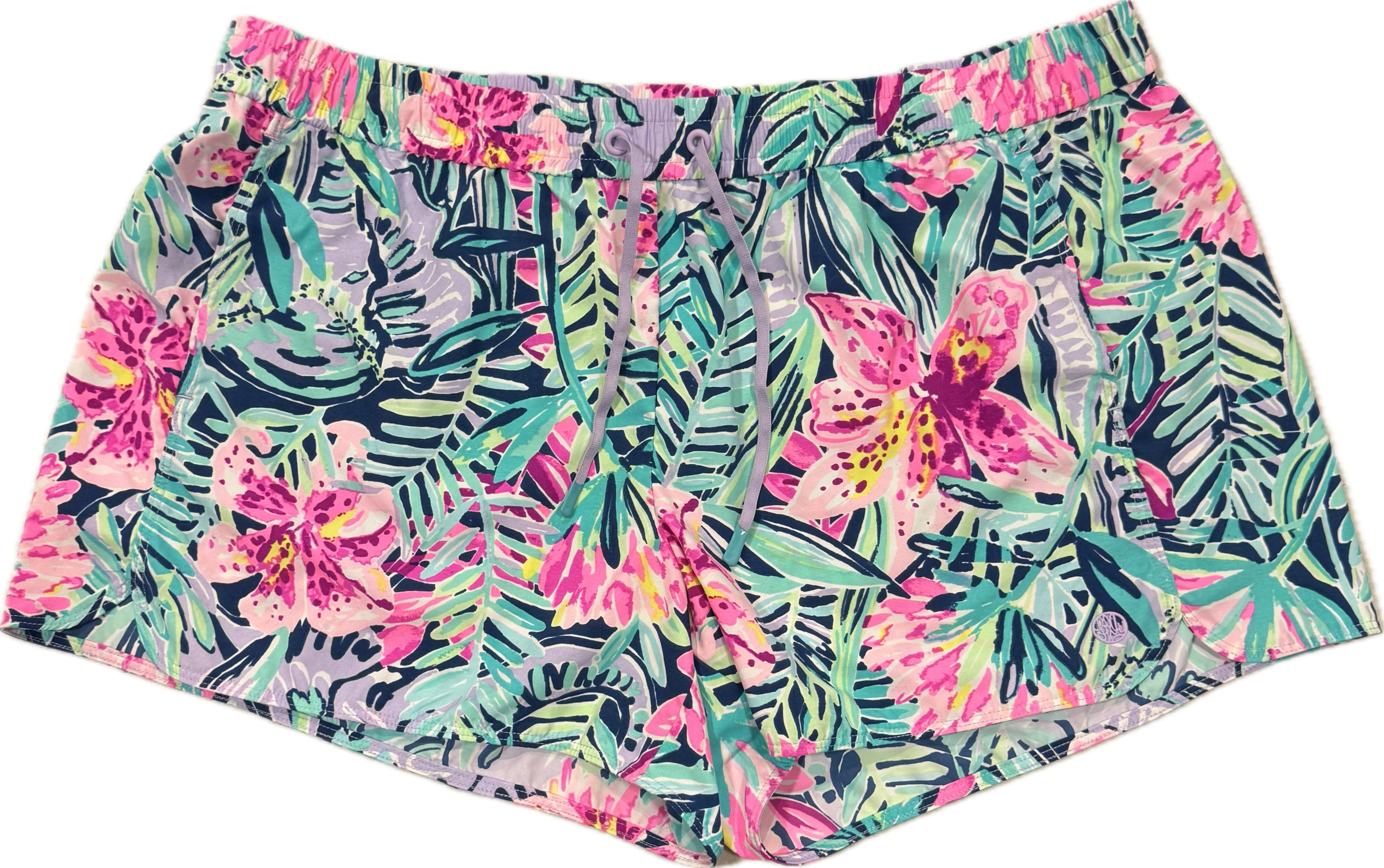 Lilly Pulitzer Drawstring Shorts, Multi Color Womens Size XL