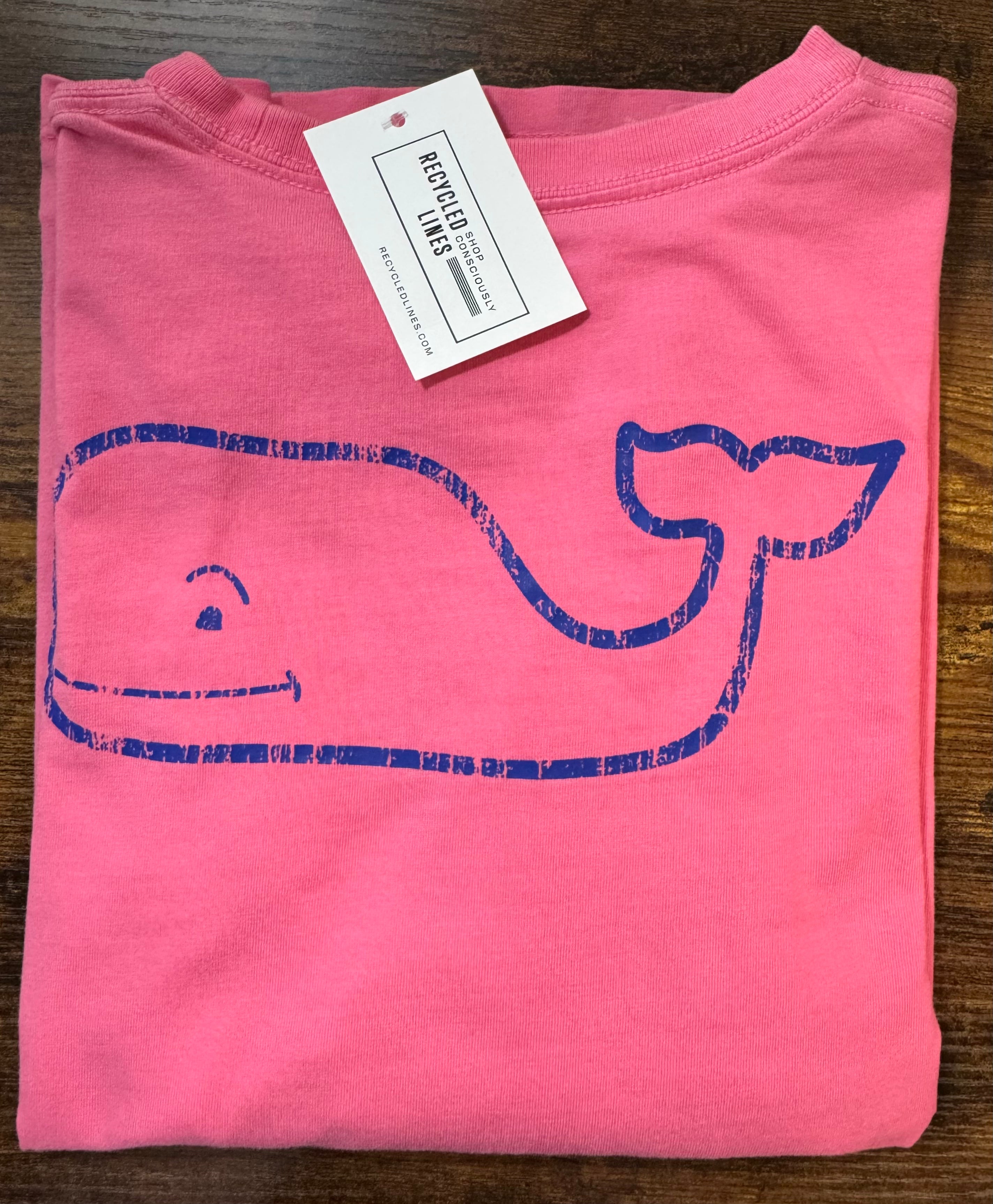 Vineyard Vines Long Sleeve Tee, Pink Boys Size M