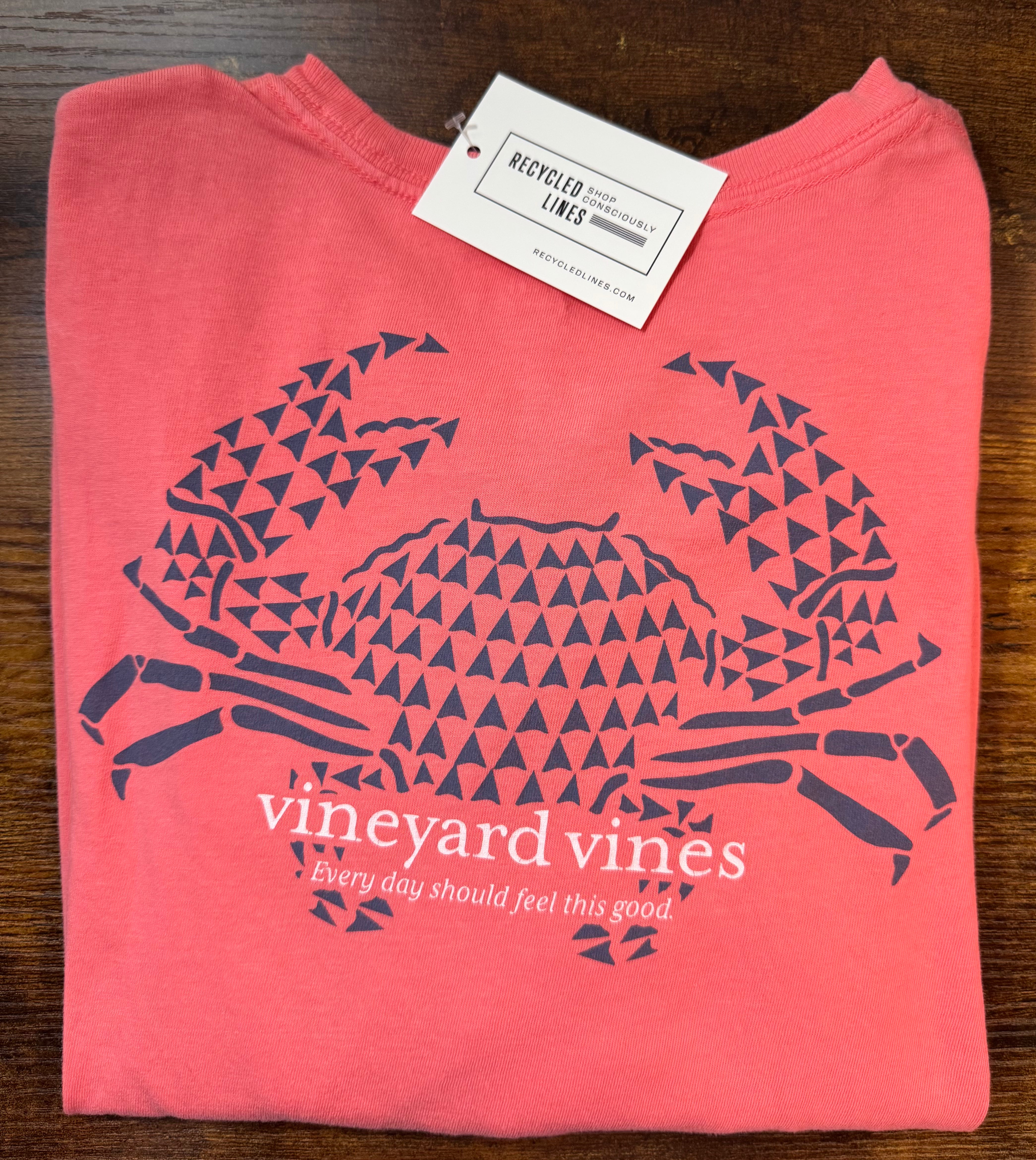 Vineyard Vines Long Sleeve Tee, Coral Boys Size M (12/14) in excellent condition — Recycled Lines, Fairfield CT | Premium Sustainable Consignment