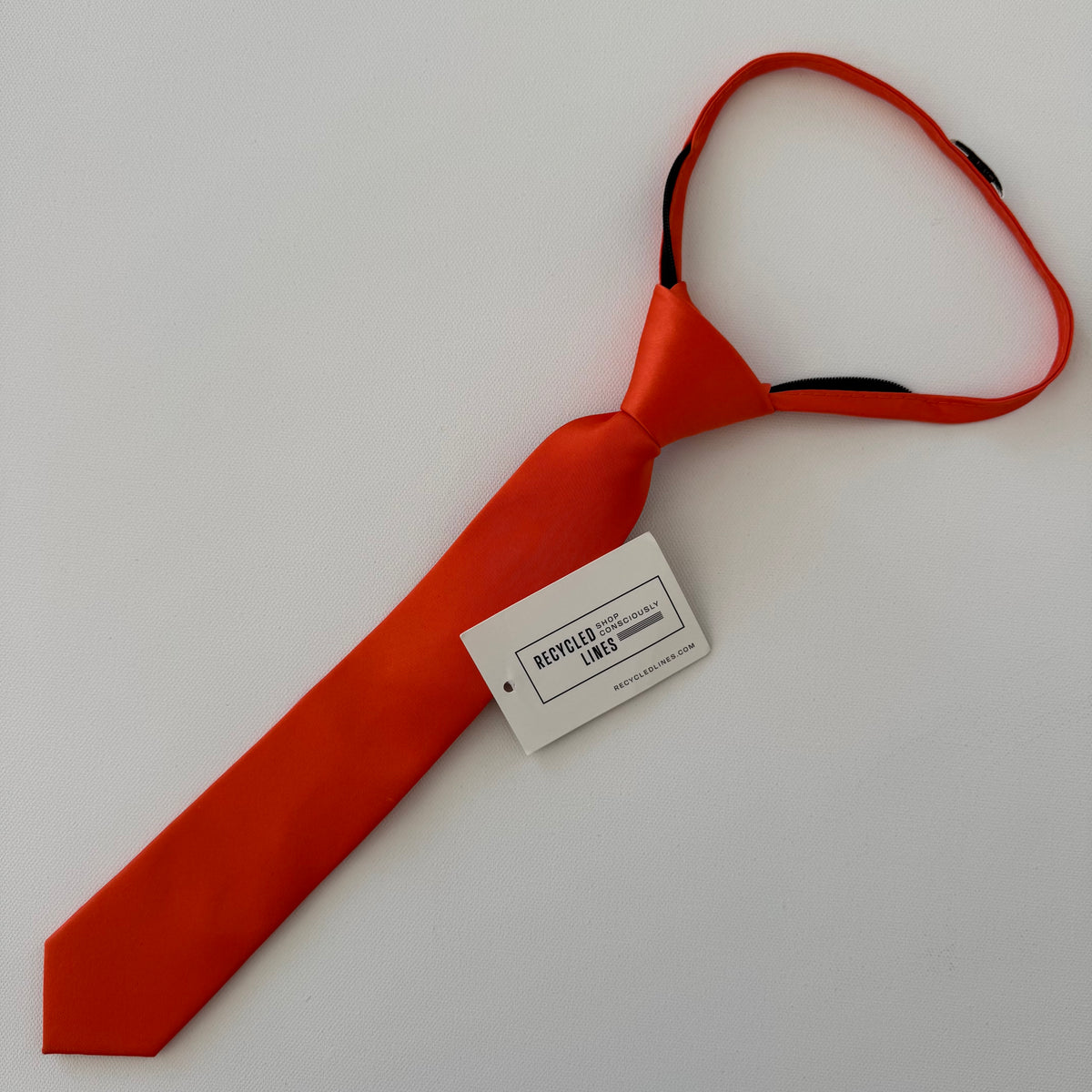 Jacob Alexander Zipper Tie, Orange Boys