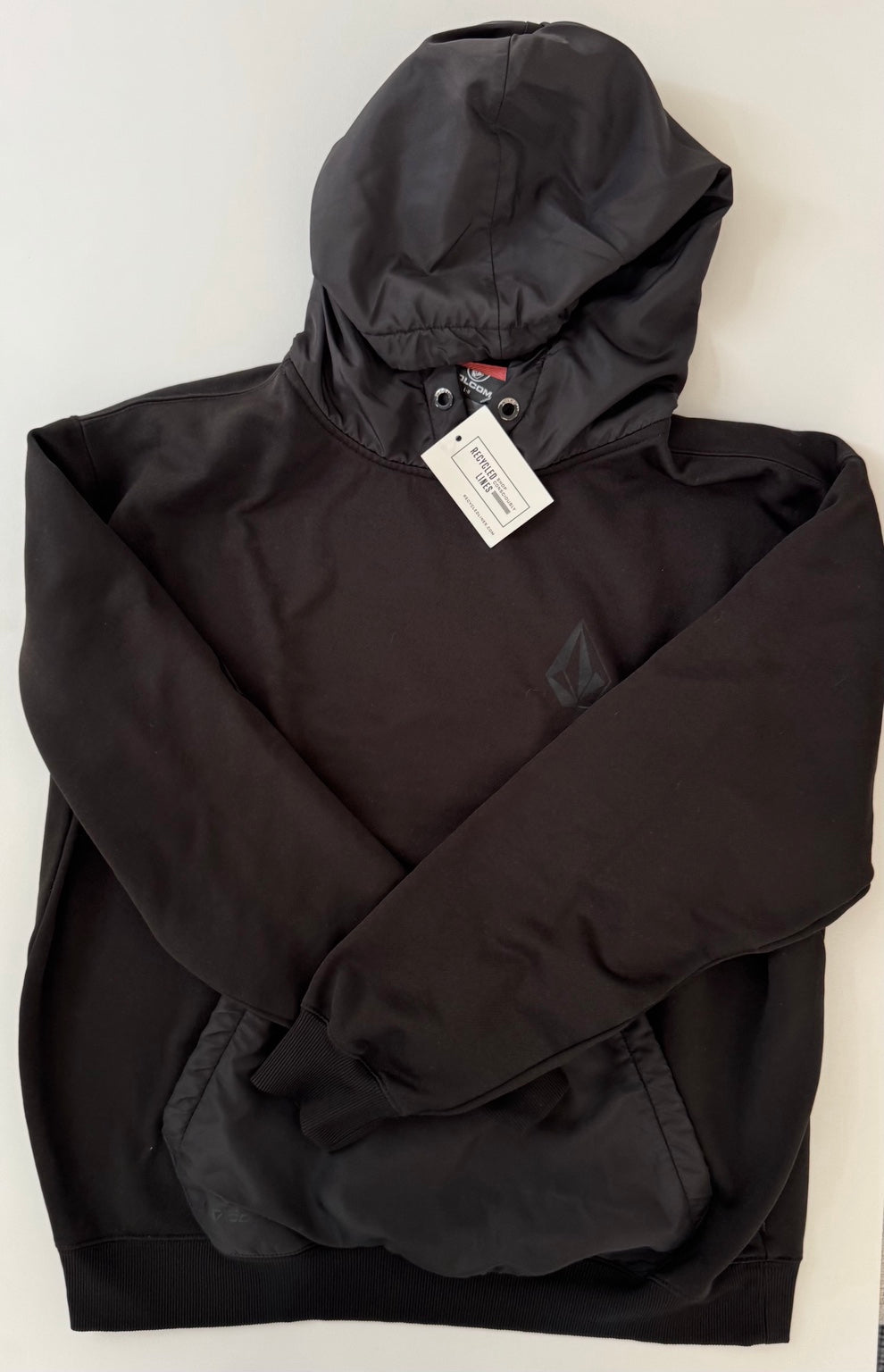 Volcom black hooded sweatshirt boys size large