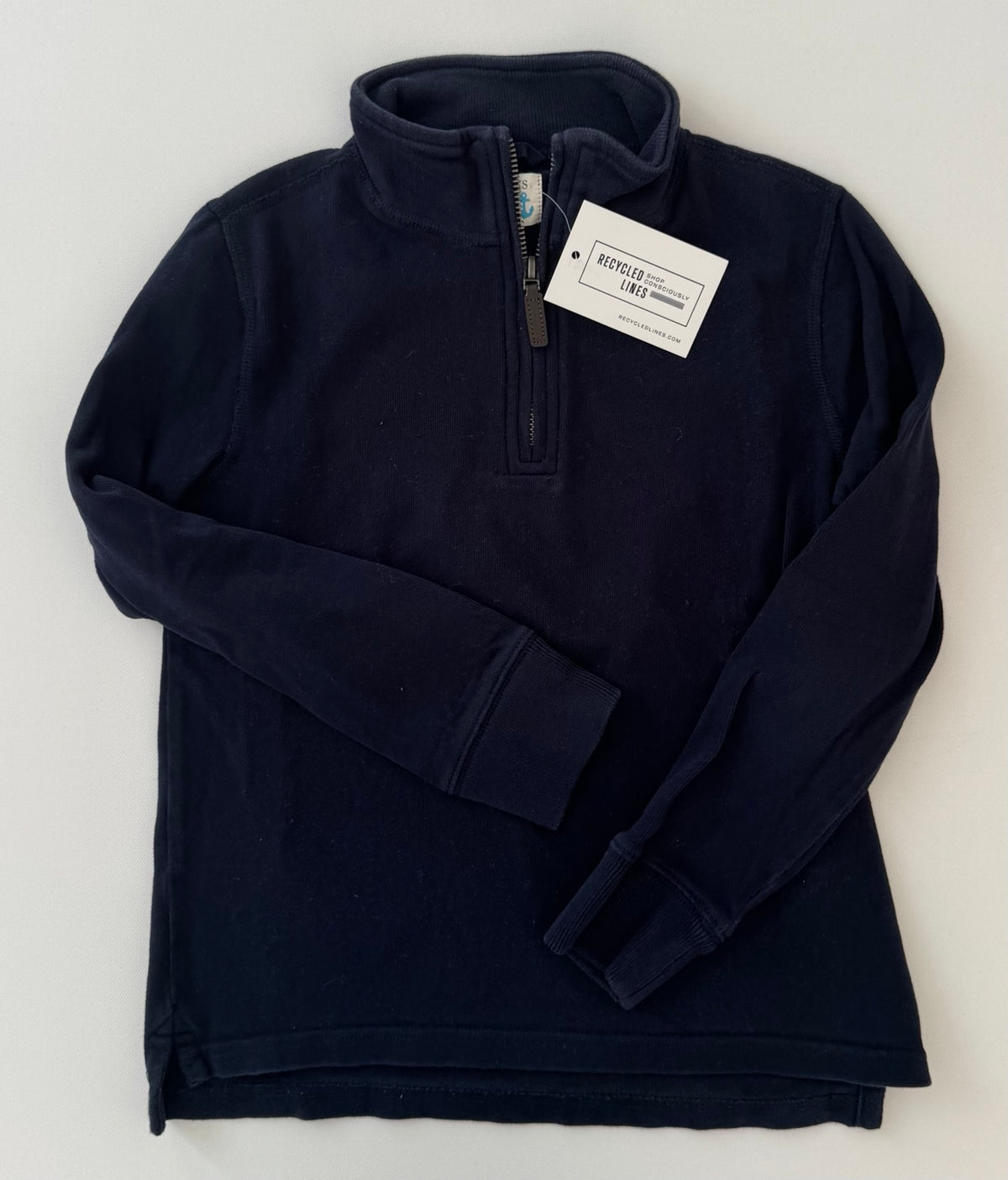 Crewcuts navy quarter zip pullover boys size 8
