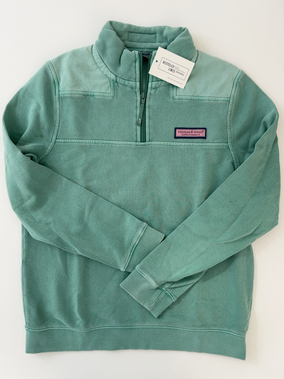 Vineyard Vines green quarter-zip pullover boys size L 16