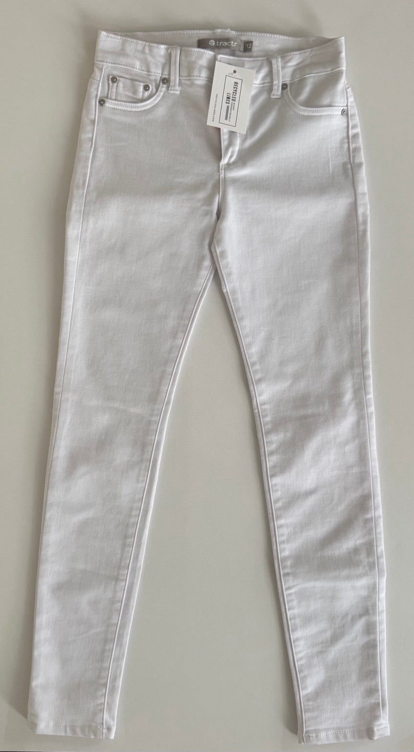 Tractr skinny jeans white girls size 12