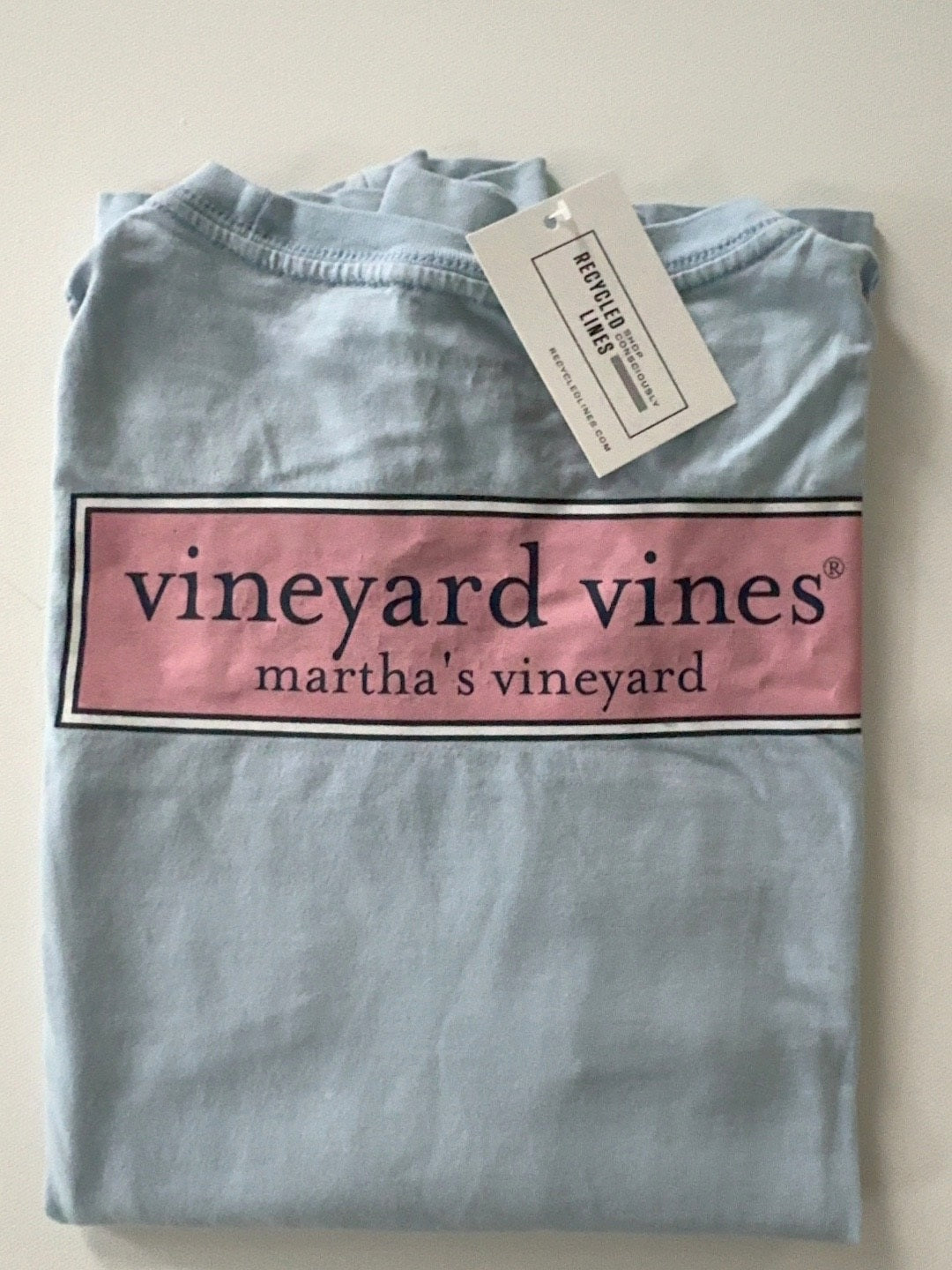 Vineyard Vines Martha's Vineyard graphic tee light blue boys L size 16
