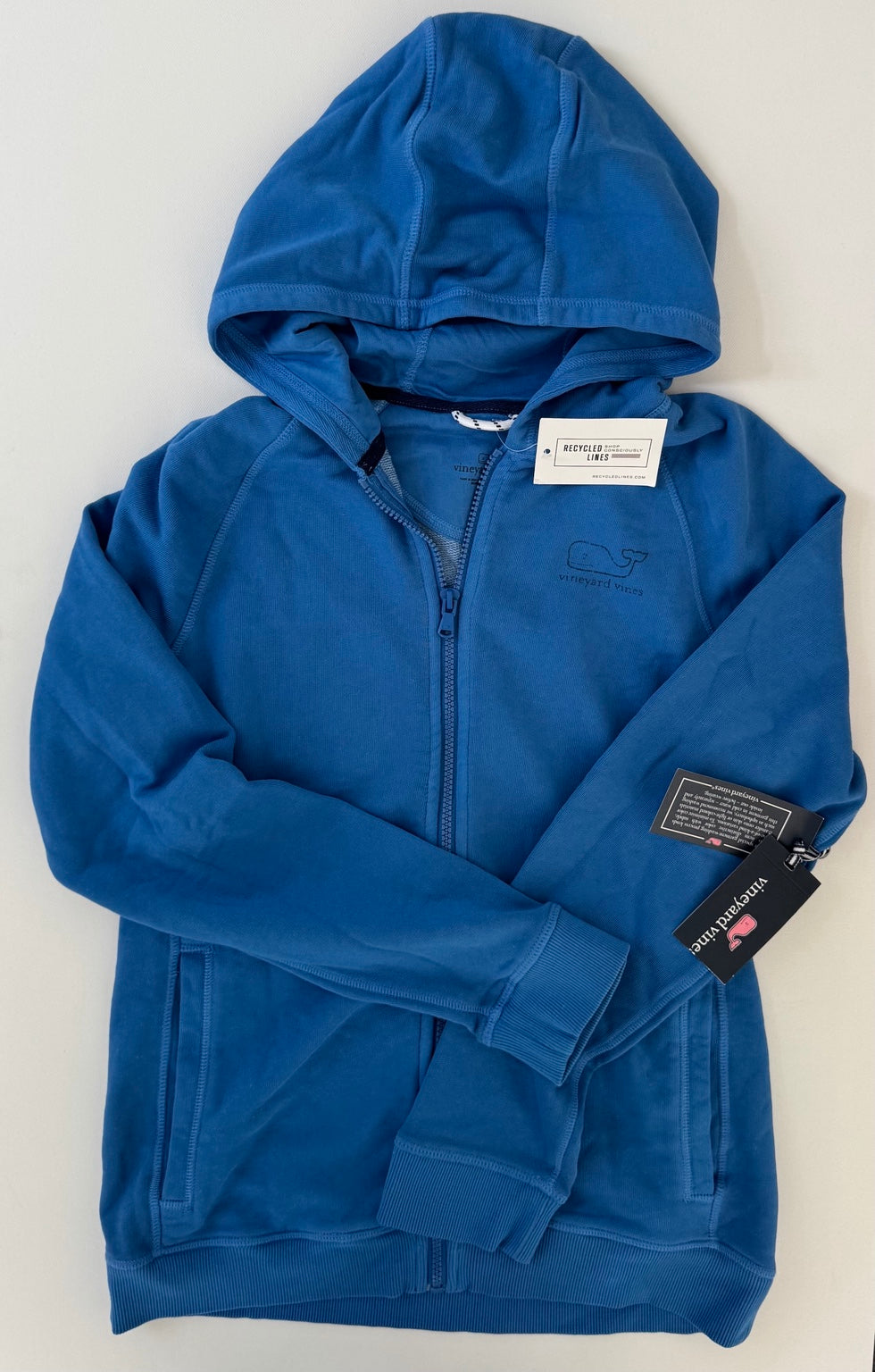 Vineyard Vines blue full zip hooded sweatshirt new with tags boys large