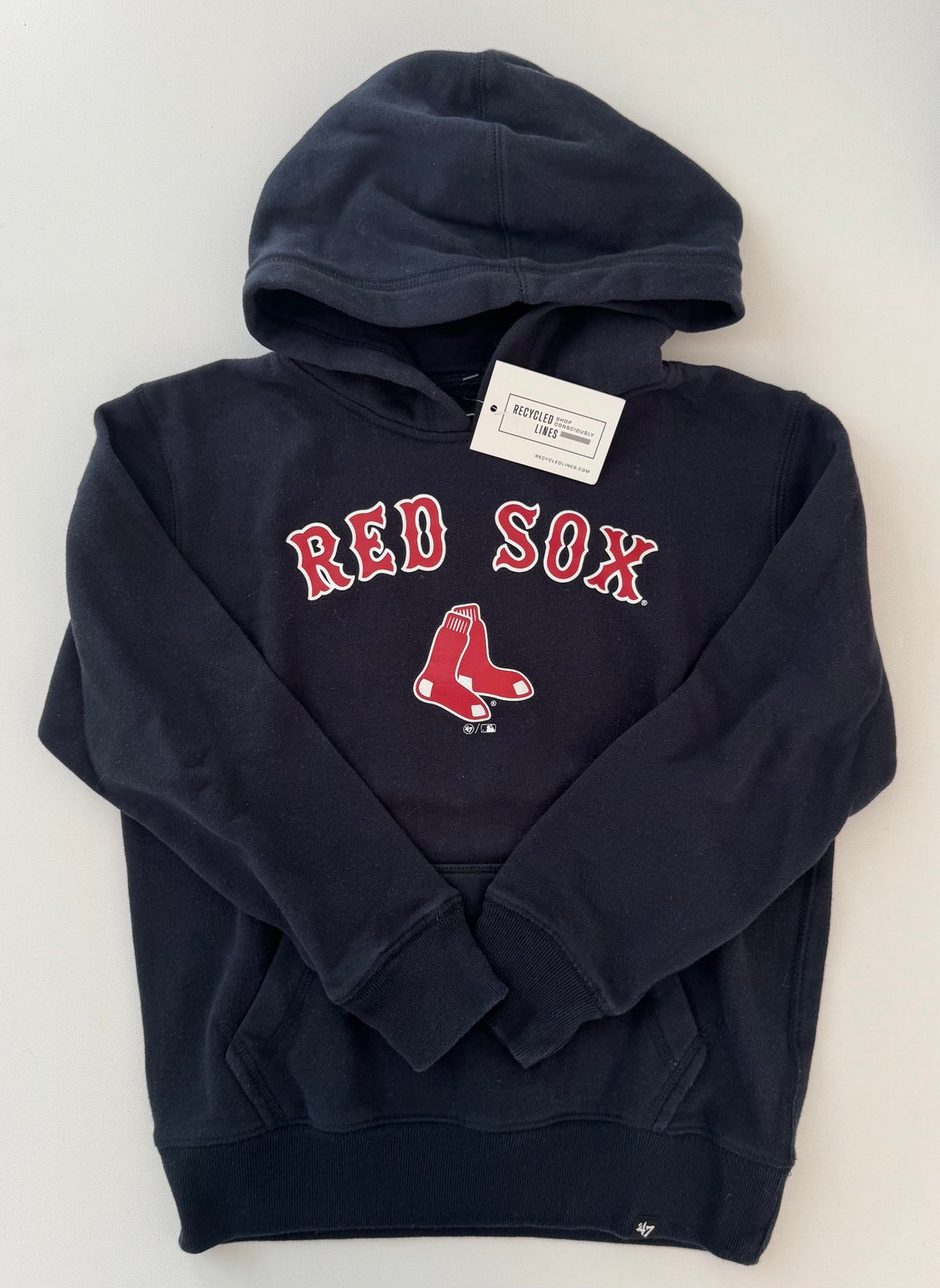 Boston Red Sox navy hooded sweatshirt boys size S