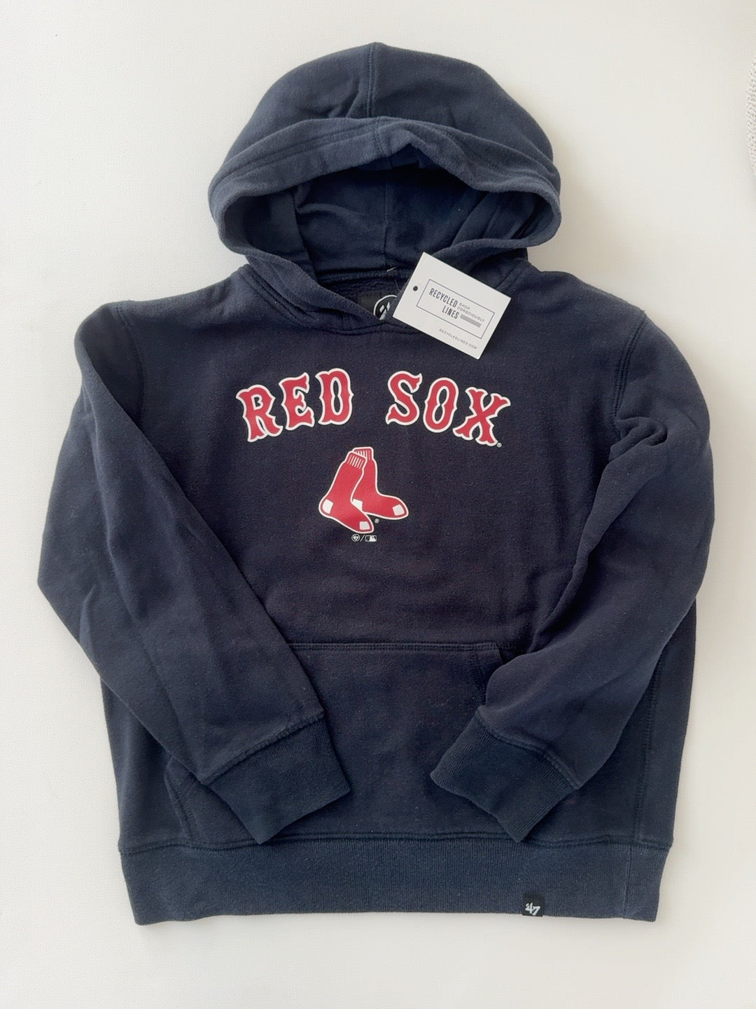 Boston Red Sox navy hooded sweatshirt boys size M