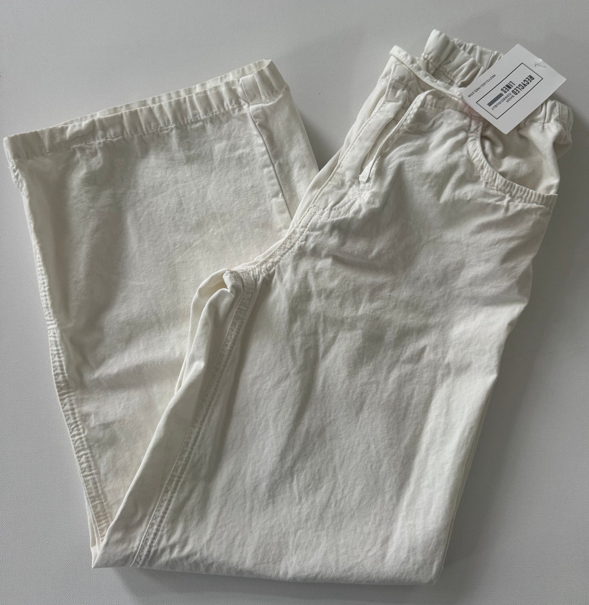 Zara cream drawstring pants girls size 10