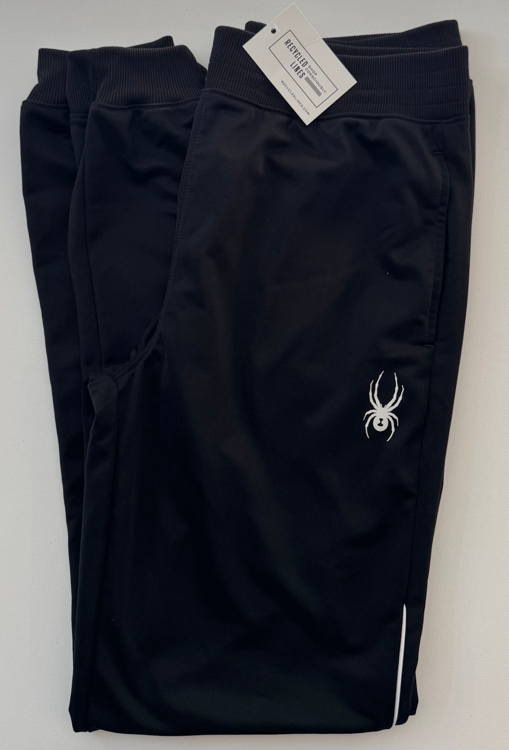 Spider black boys size XL sweatpants with white spider emblem