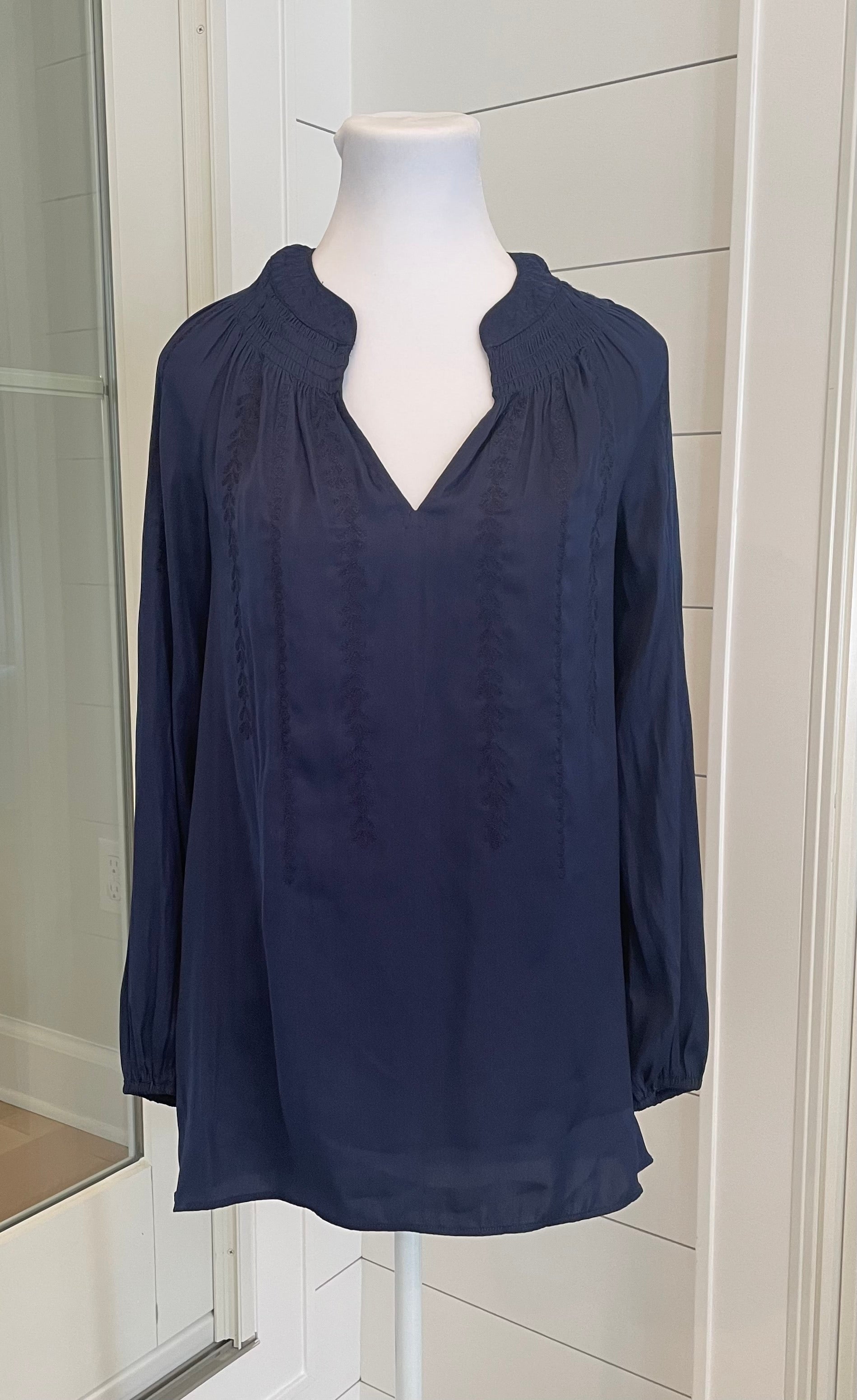 Lilly Pulitzer Blouse, Navy Womens Size XS