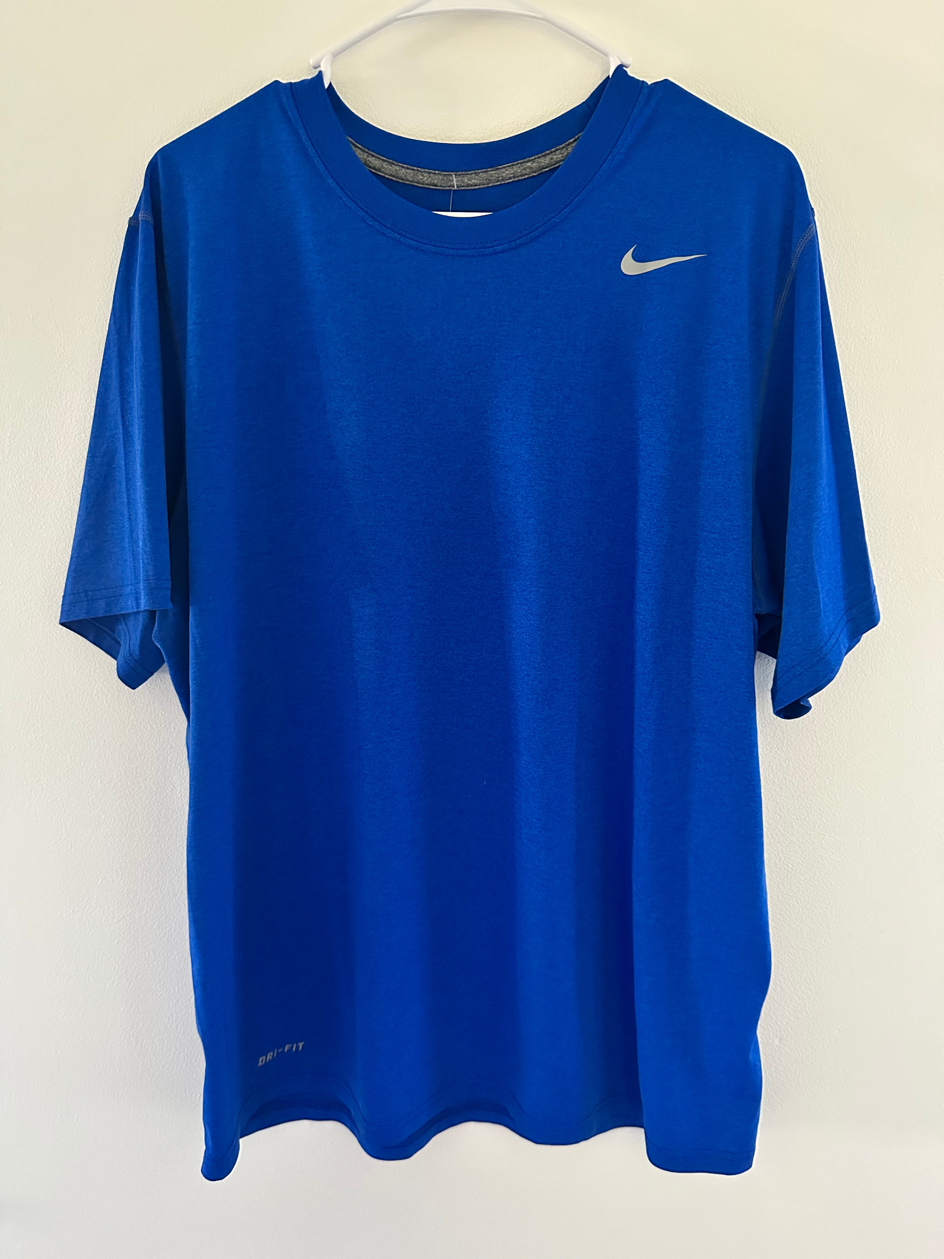 Nike Short Sleeve Tee, Blue Mens Size L